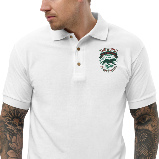 World Is A Jungle - BYRD OF THE 7SEAS GODS APPAREL - Gods/Mens - Embroidery - Polo Shirt