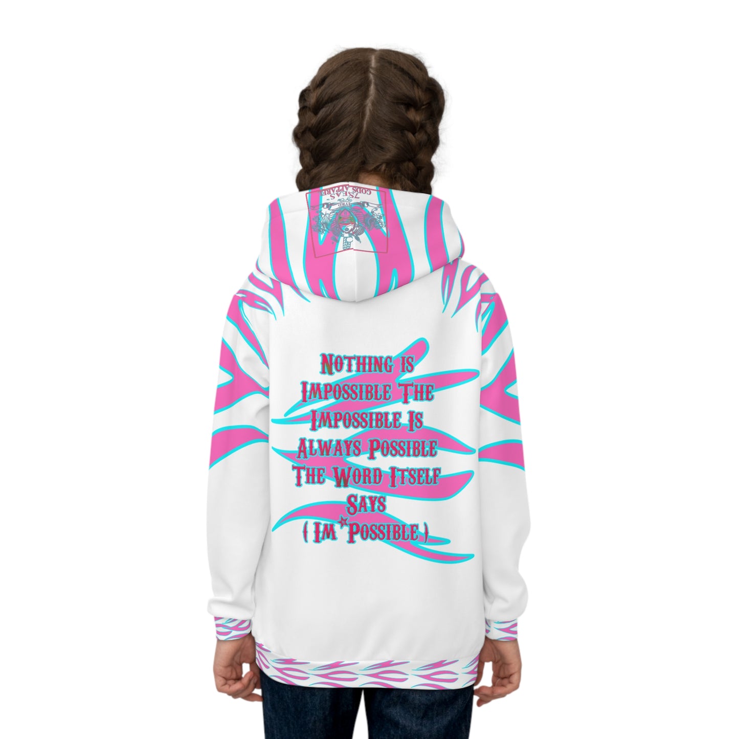 World Is A Jungle - BYRD OF THE 7SEAS GODS APPAREL - TIGER EDITION - YEMAYA - WHITE - Goddess/Girls Children's Hoodie