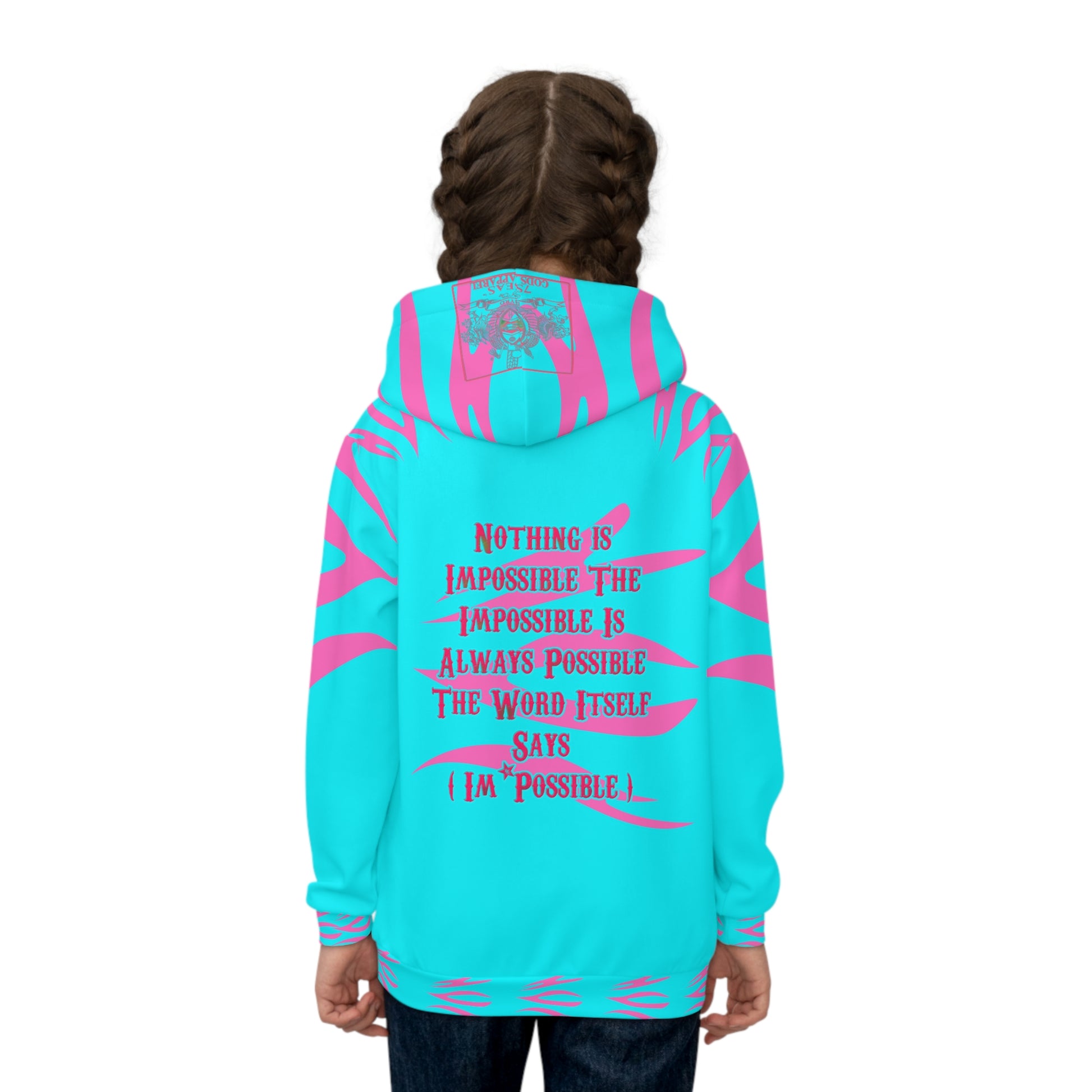 World Is A Jungle - BYRD OF THE 7SEAS GODS APPAREL - TIGER EDITION - YEMAYA - BLUE - Goddess/Girls Children's Hoodie