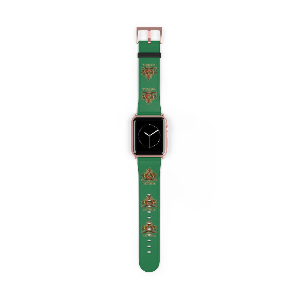 APEP - BYRD OF THE 7SEAS GODS APPAREL - Green - Gods/Goddess Leather Watch Band