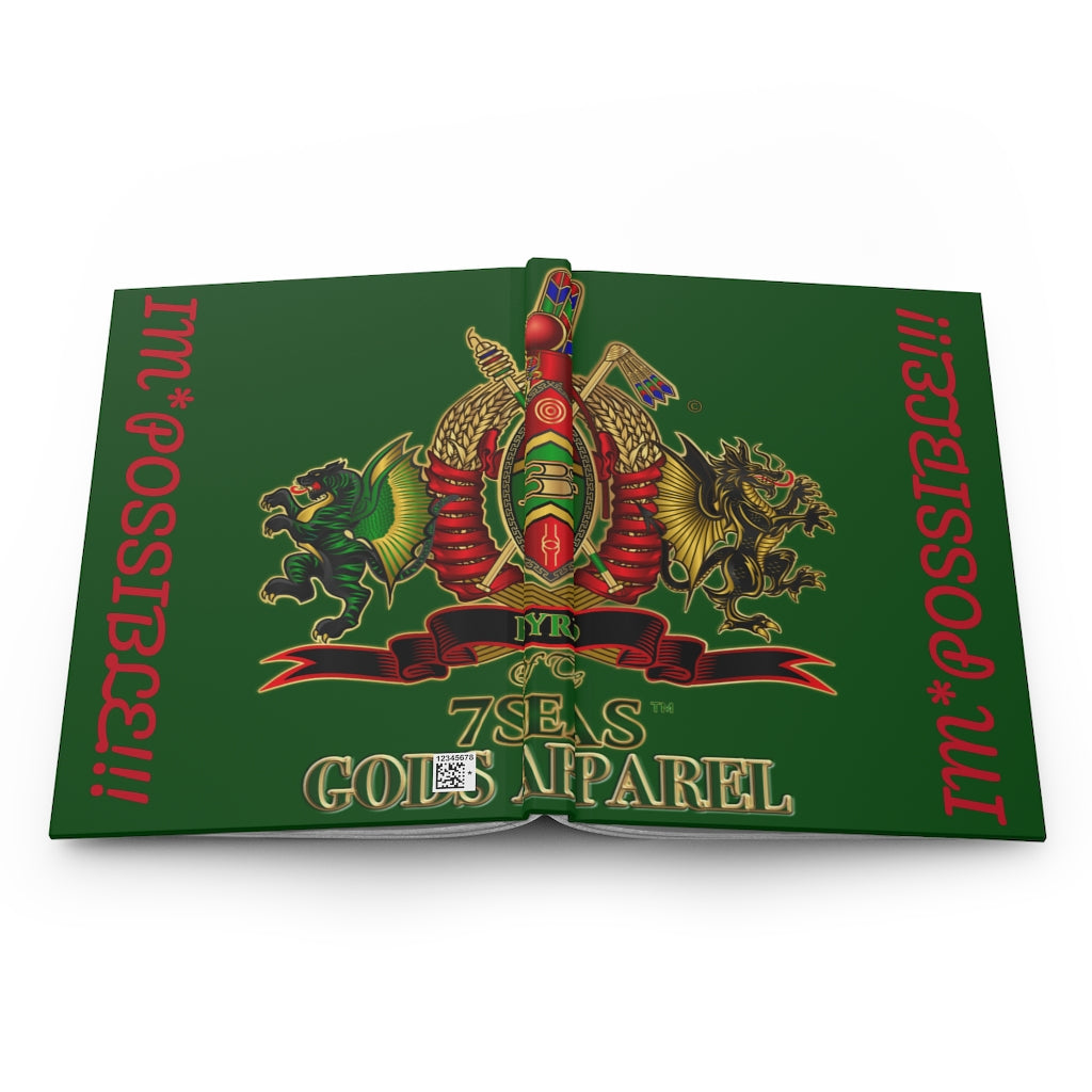 APEP - BYRD OF THE 7SEAS GODS APPAREL - Green - Gods & Goddess Hardcover Journal Matte