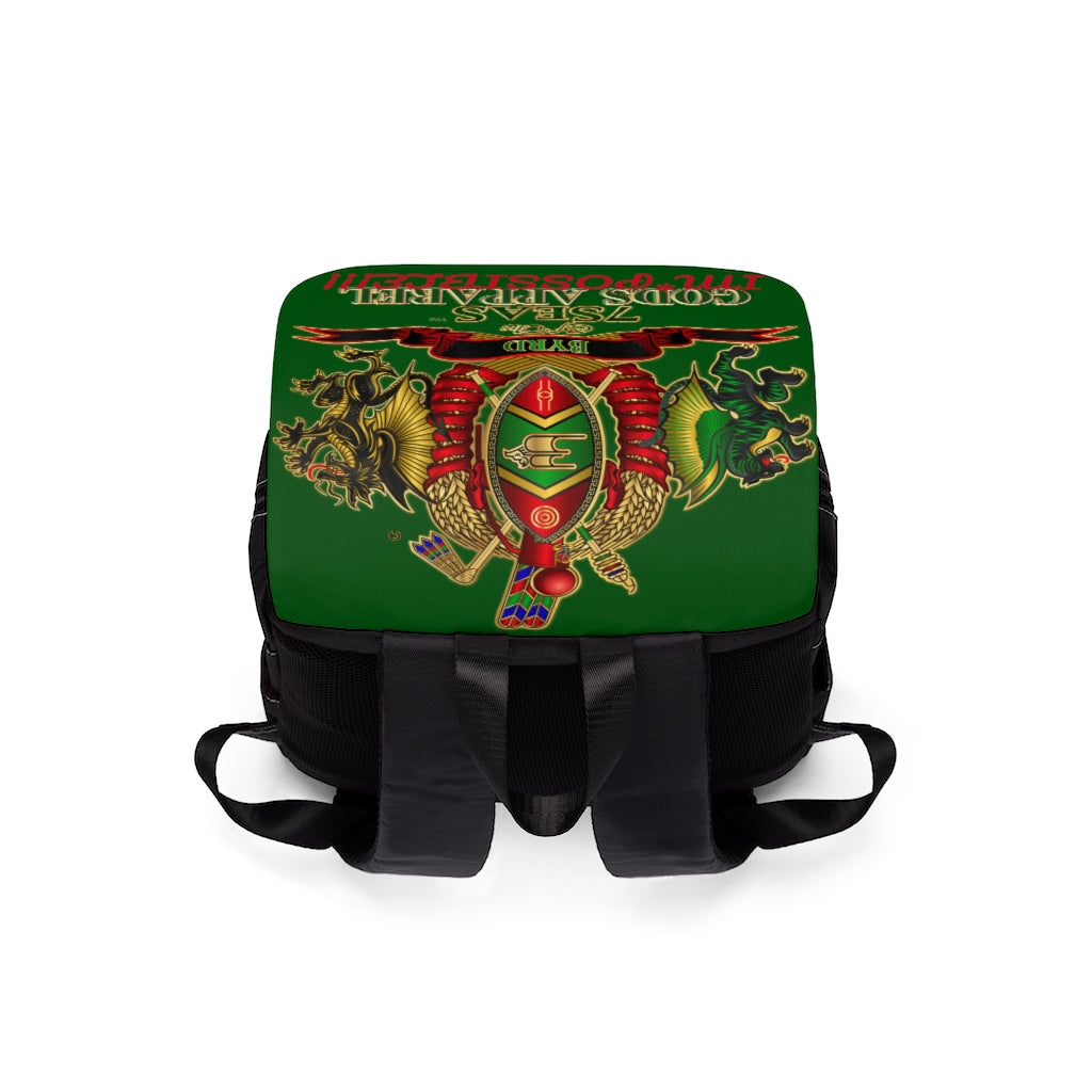 APEP - BYRD OF THE 7SEAS GODS APPAREL - Green - Gods & Goddess Unisex Casual Shoulder Backpack