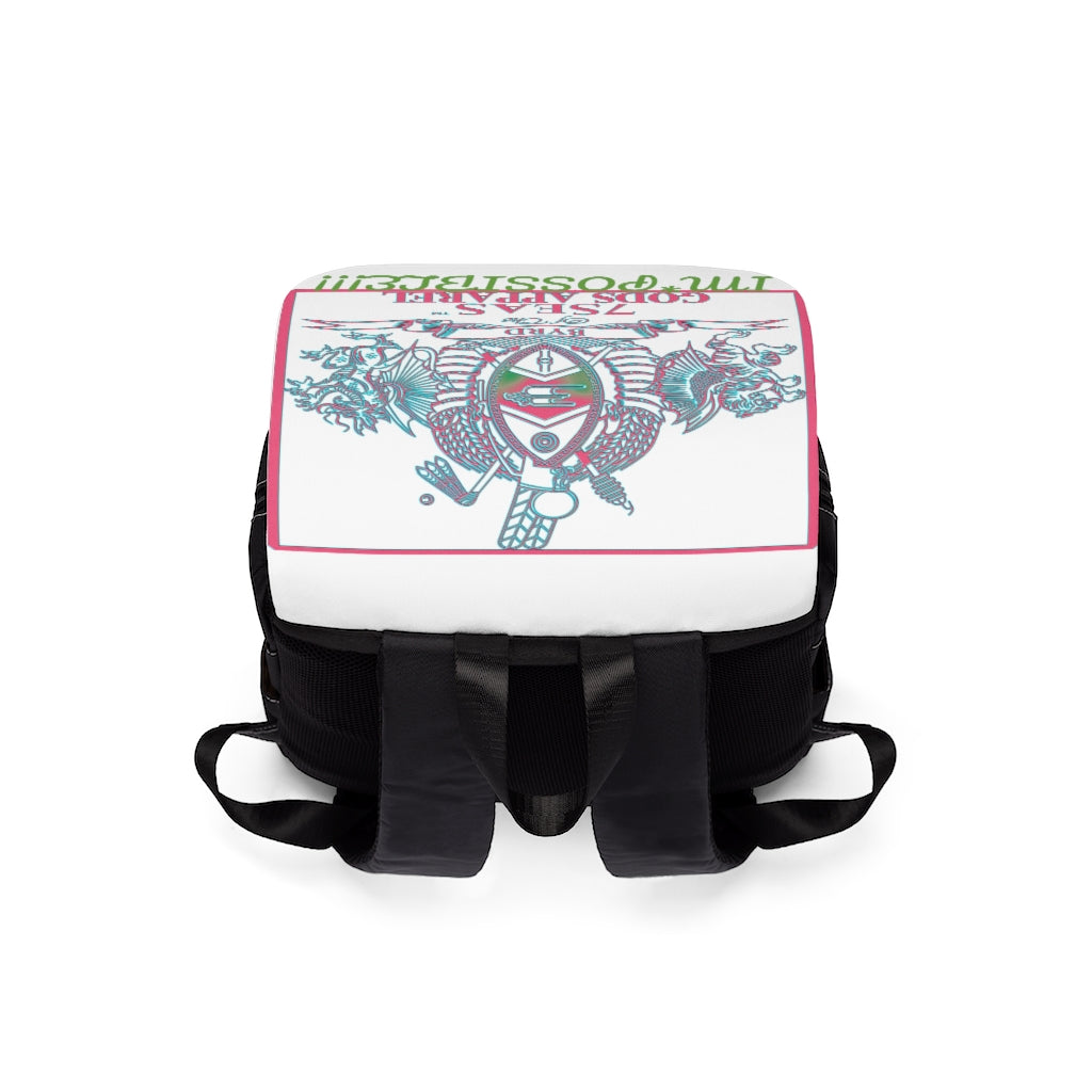 YEMAYA - BYRD OF THE 7SEAS GODS APPAREL - White - Gods & Goddess Unisex Casual Shoulder Backpack