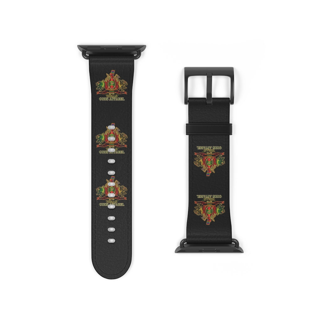 APEP - BYRD OF THE 7SEAS GODS APPAREL - Black - Gods/Goddess Leather Watch Band