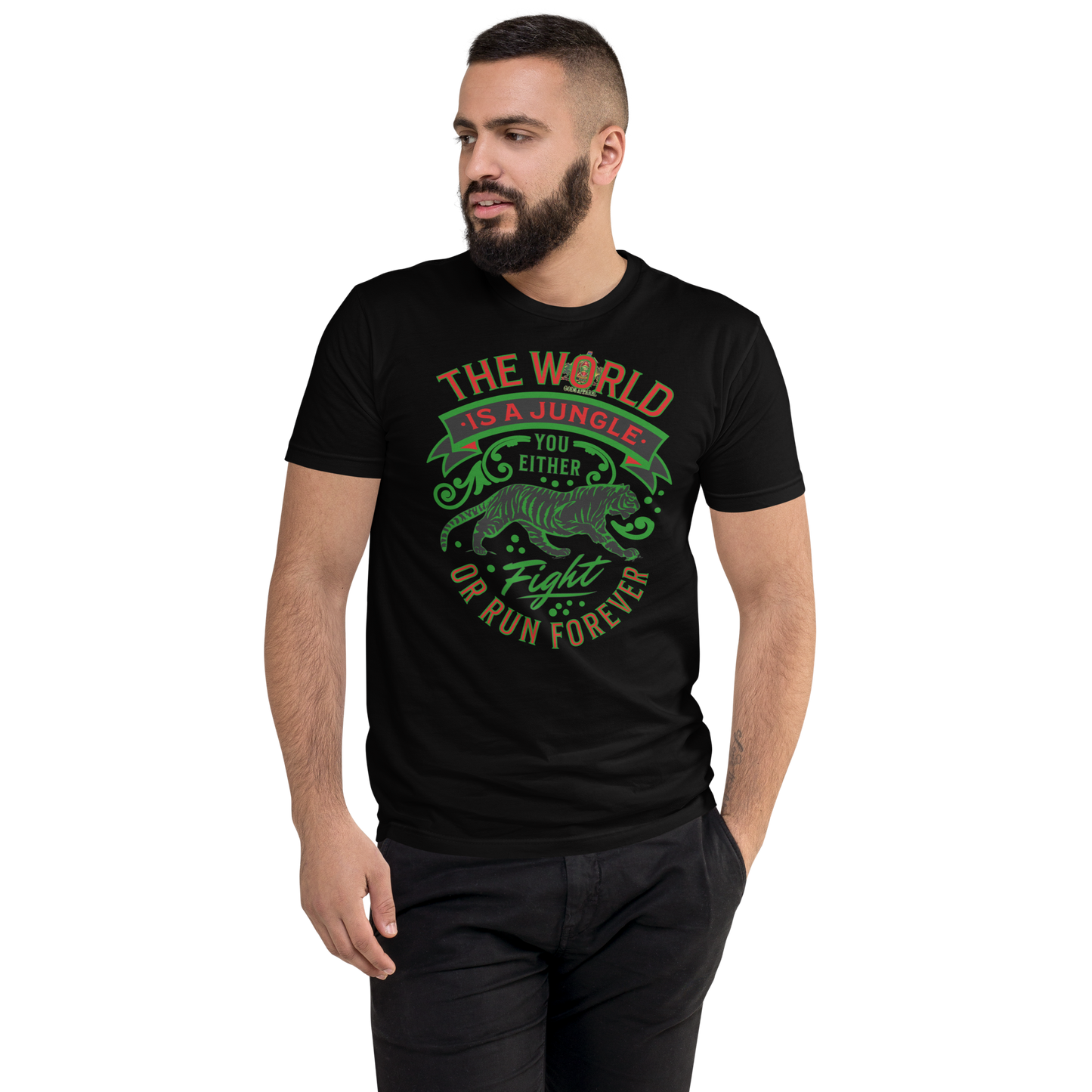 World Is A Jungle - BYRD OF THE 7SEAS GODS APPAREL - TIGER EDITION - ENBYRD - Gods/Men Short Sleeve T-shirt