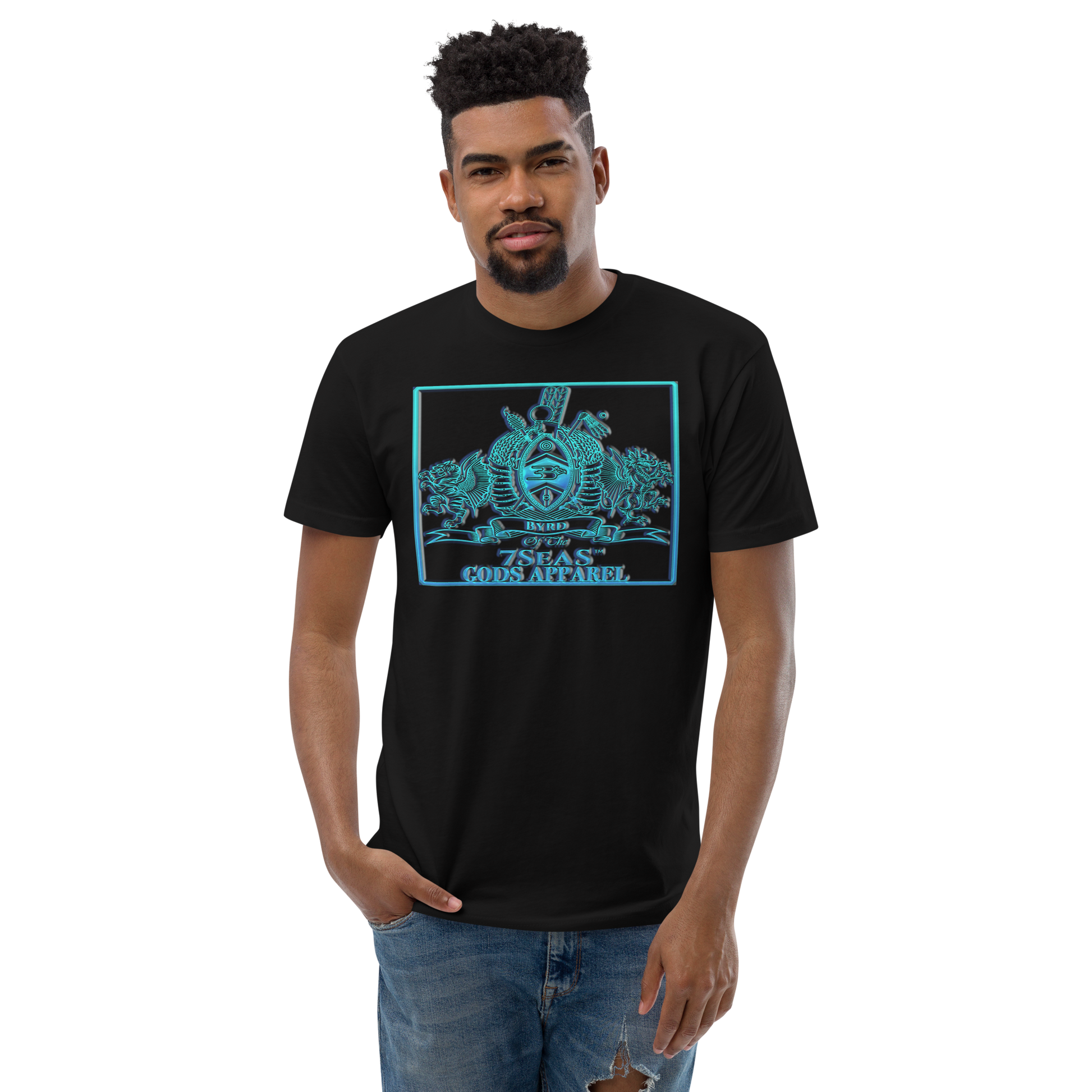 PTAH - BYRD OF THE 7SEAS GODS APPAREL - BLUE - Gods/Mens Short Sleeve T-shirt