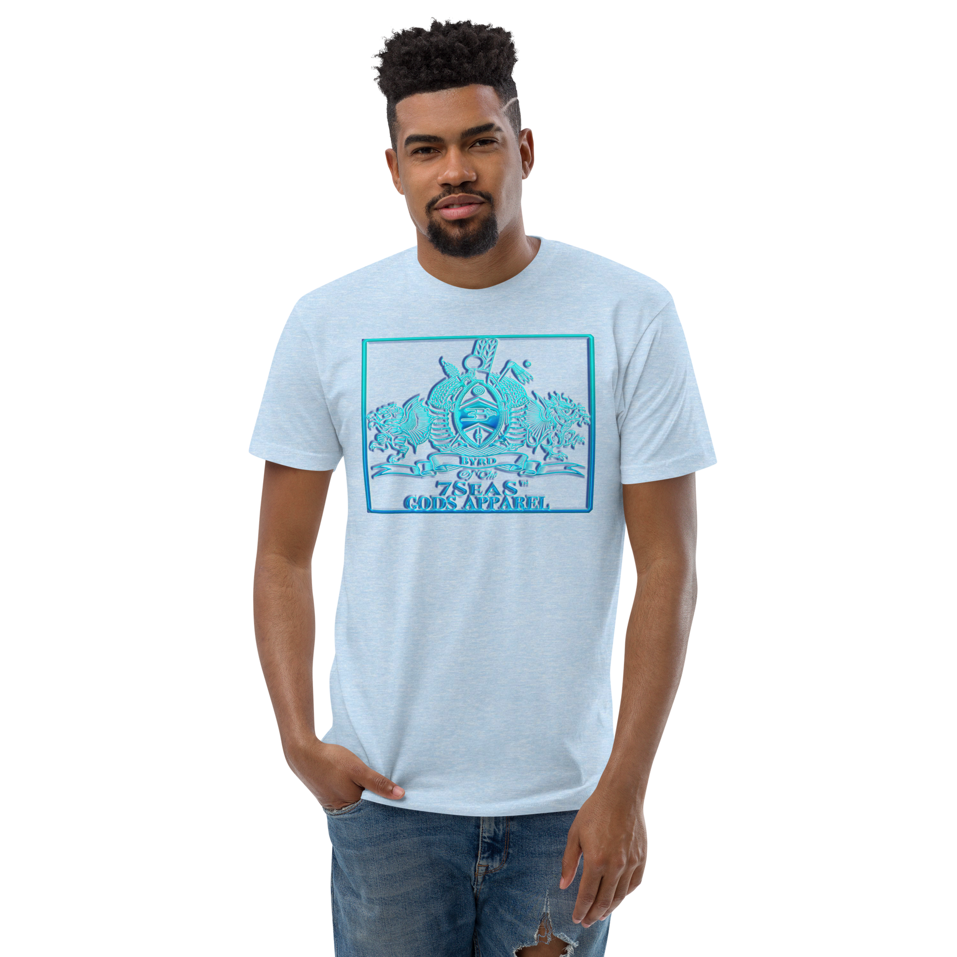 PTAH - BYRD OF THE 7SEAS GODS APPAREL - BLUE - Gods/Mens Short Sleeve T-shirt