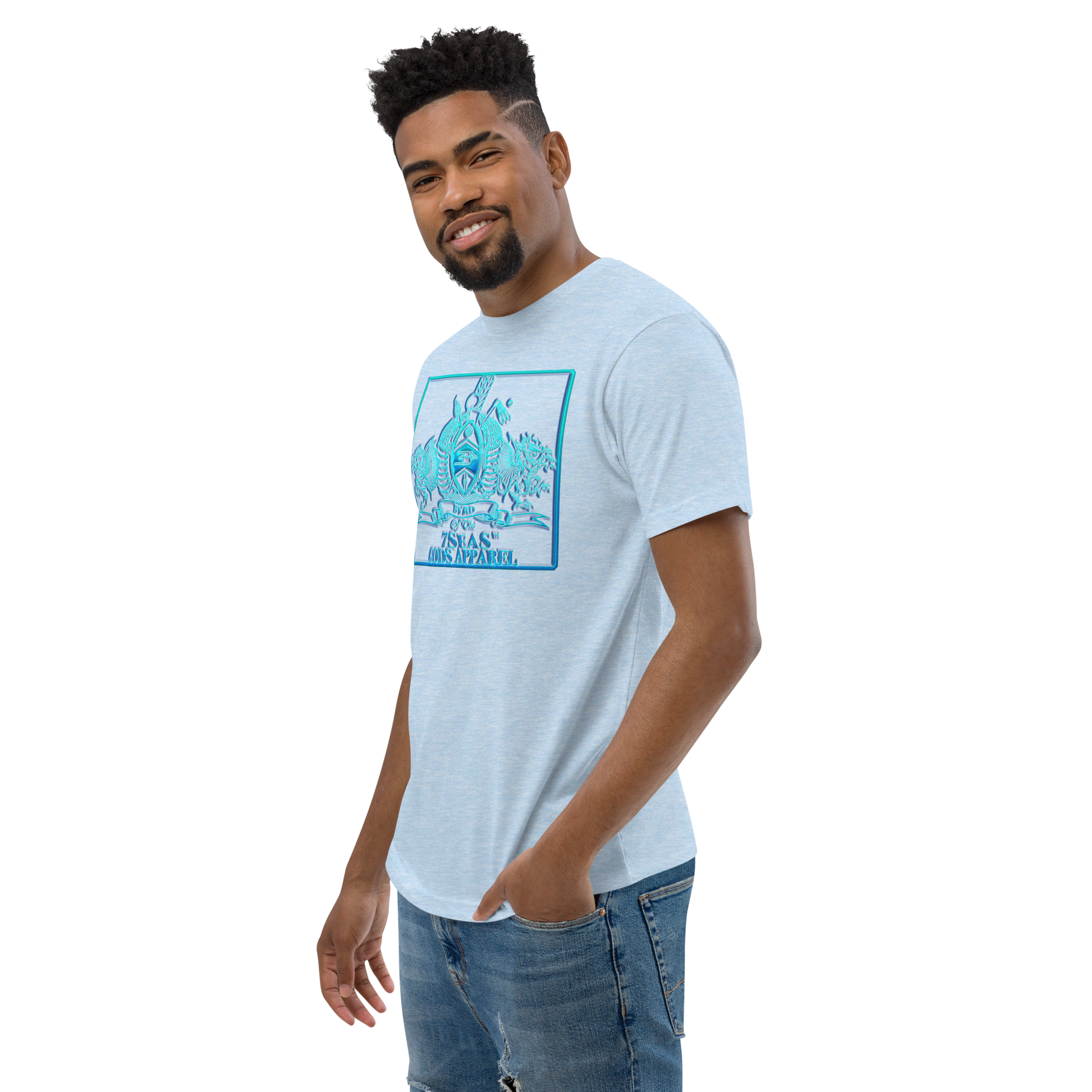 PTAH - BYRD OF THE 7SEAS GODS APPAREL - BLUE - Gods/Mens Short Sleeve T-shirt