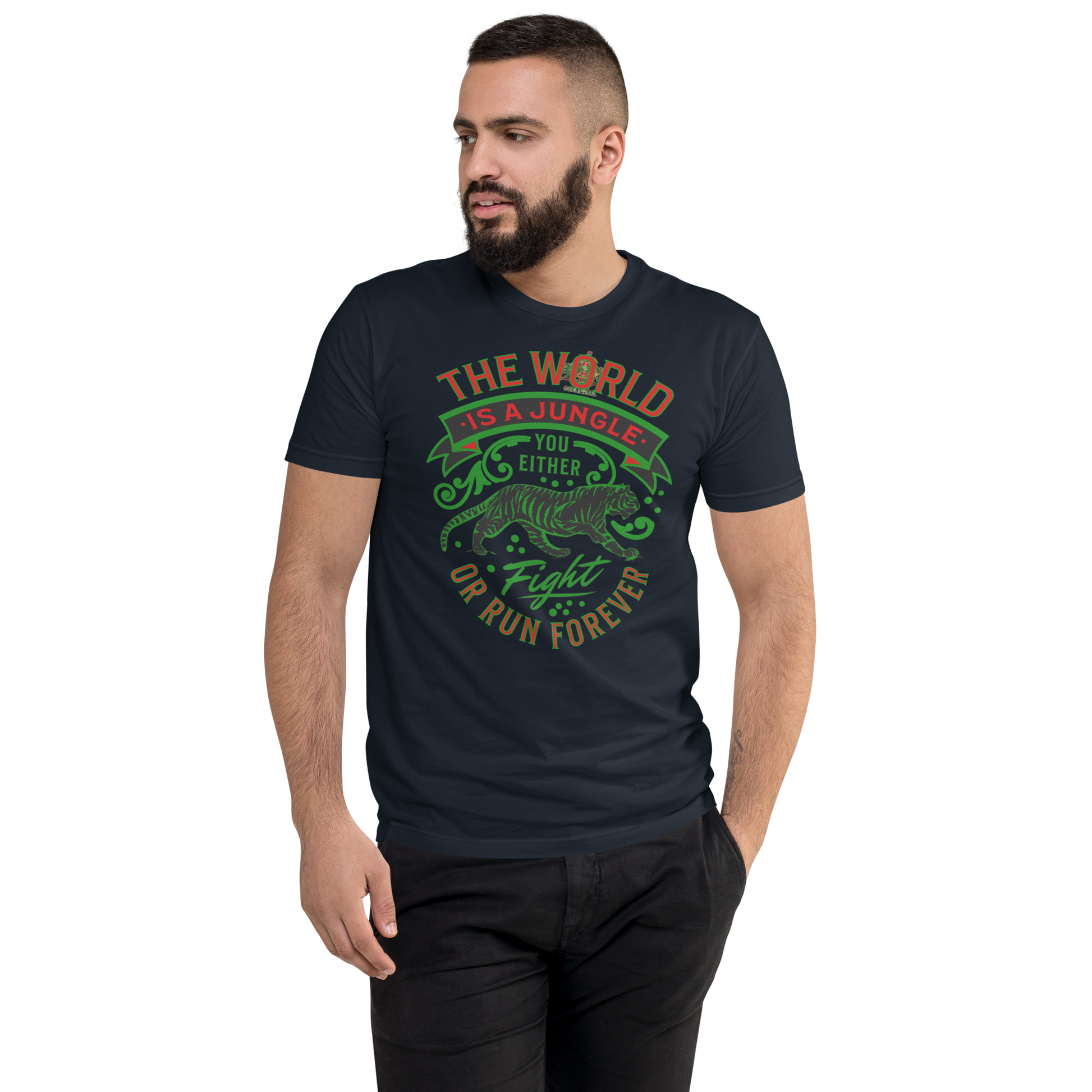 World Is A Jungle - BYRD OF THE 7SEAS GODS APPAREL - TIGER EDITION - ENBYRD - Gods/Men Short Sleeve T-shirt