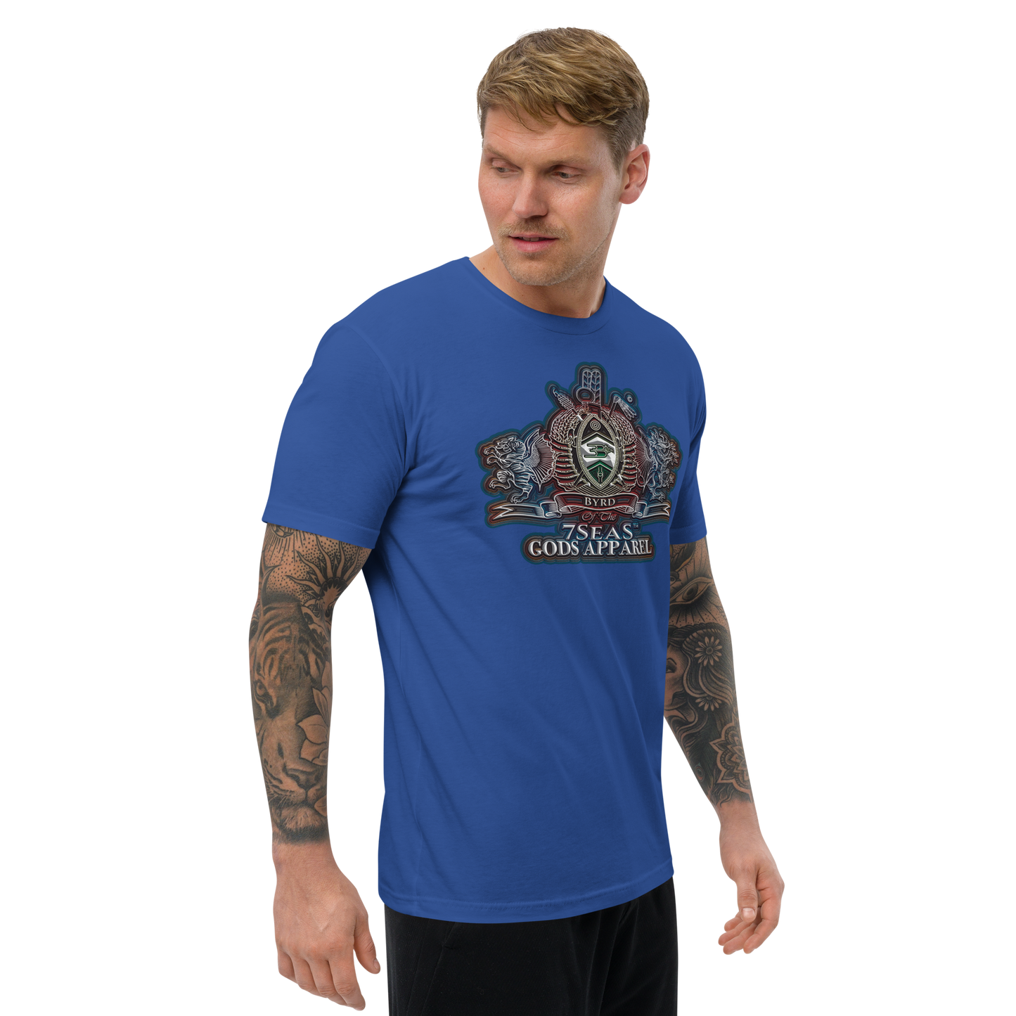 SOBEK - BYRD OF THE 7SEAS GODS APPAREL - BLUE/RED/GREEN - Gods/Mens Short Sleeve T-shirt