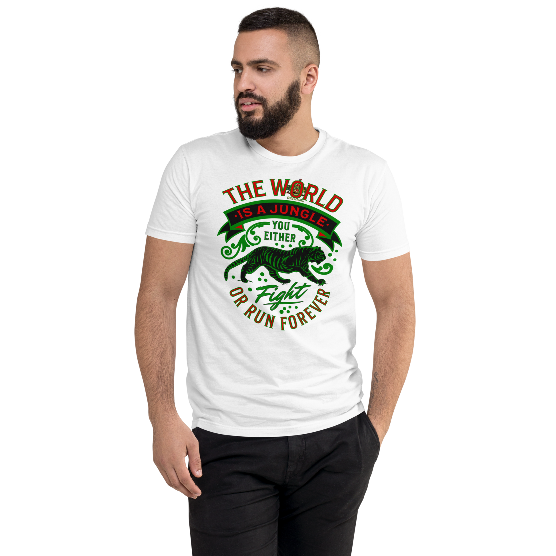 World Is A Jungle - BYRD OF THE 7SEAS GODS APPAREL - TIGER EDITION - ENBYRD - Gods/Men Short Sleeve T-shirt