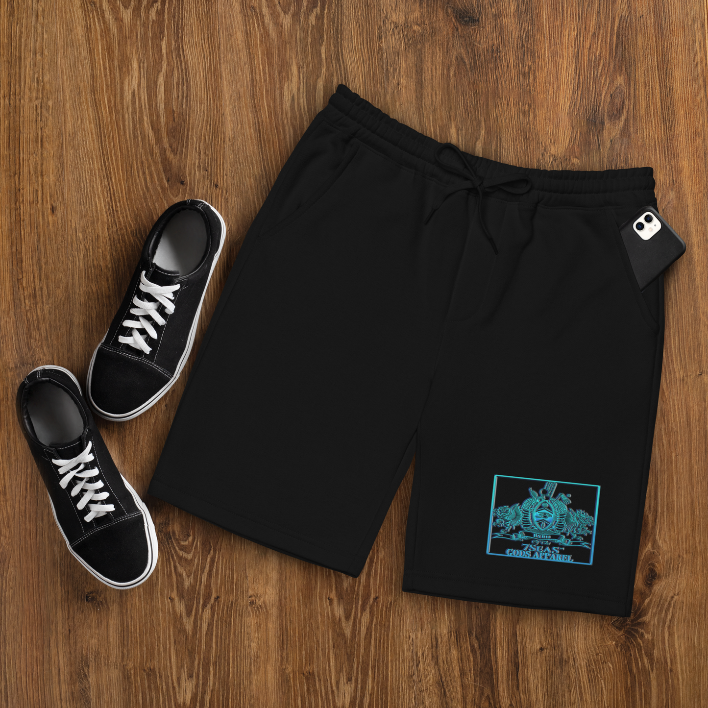 PTAH - BYRD OF 7SEAS GODS APPAREL - BLUE - Gods/Mens fleece shorts