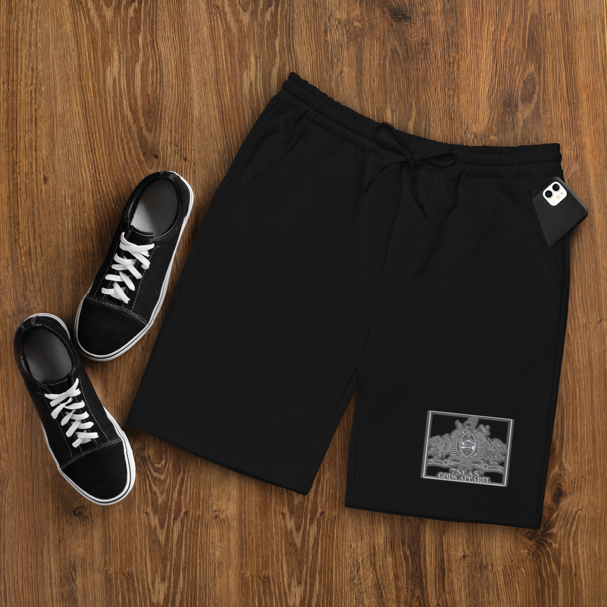 AMUN MIN - Grey - BYRD OF THE 7SEAS GODS APPAREL - Gods/Men's fleece shorts