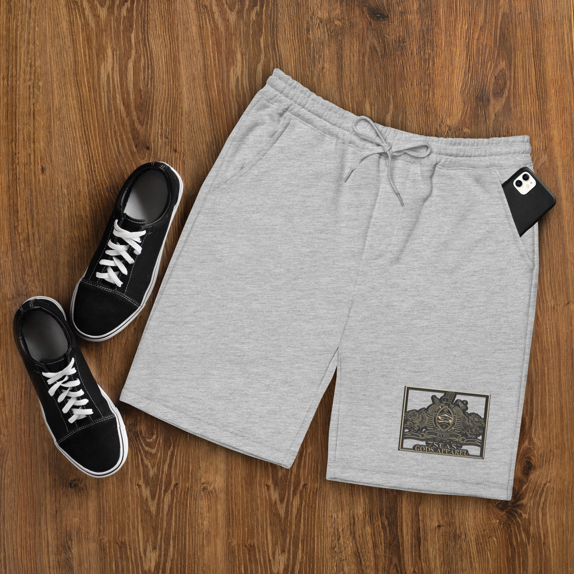 KHNUM - BYRD OF THE 7SEAS GODS APPAREL - BROWN - Gods/Mens fleece shorts