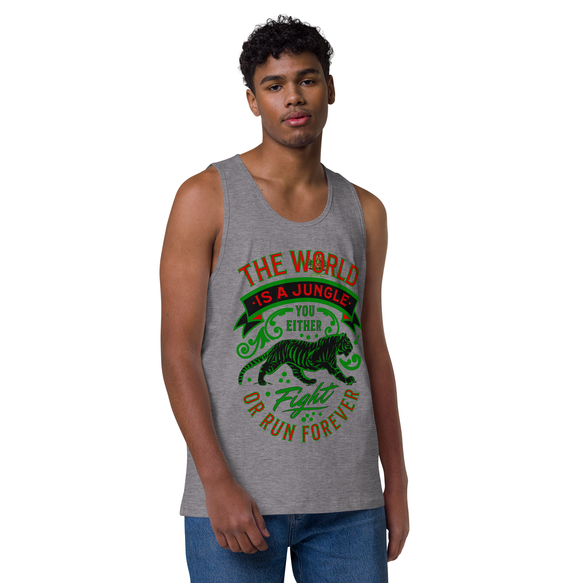 World Is A Jungle - BYRD OF THE 7SEAS GODS APPAREL - Gods/Men - premium tank top