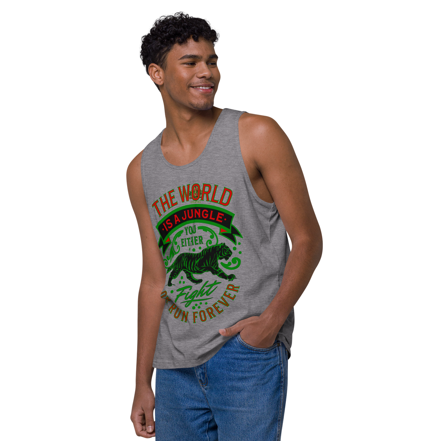 World Is A Jungle - BYRD OF THE 7SEAS GODS APPAREL - Gods/Men - premium tank top