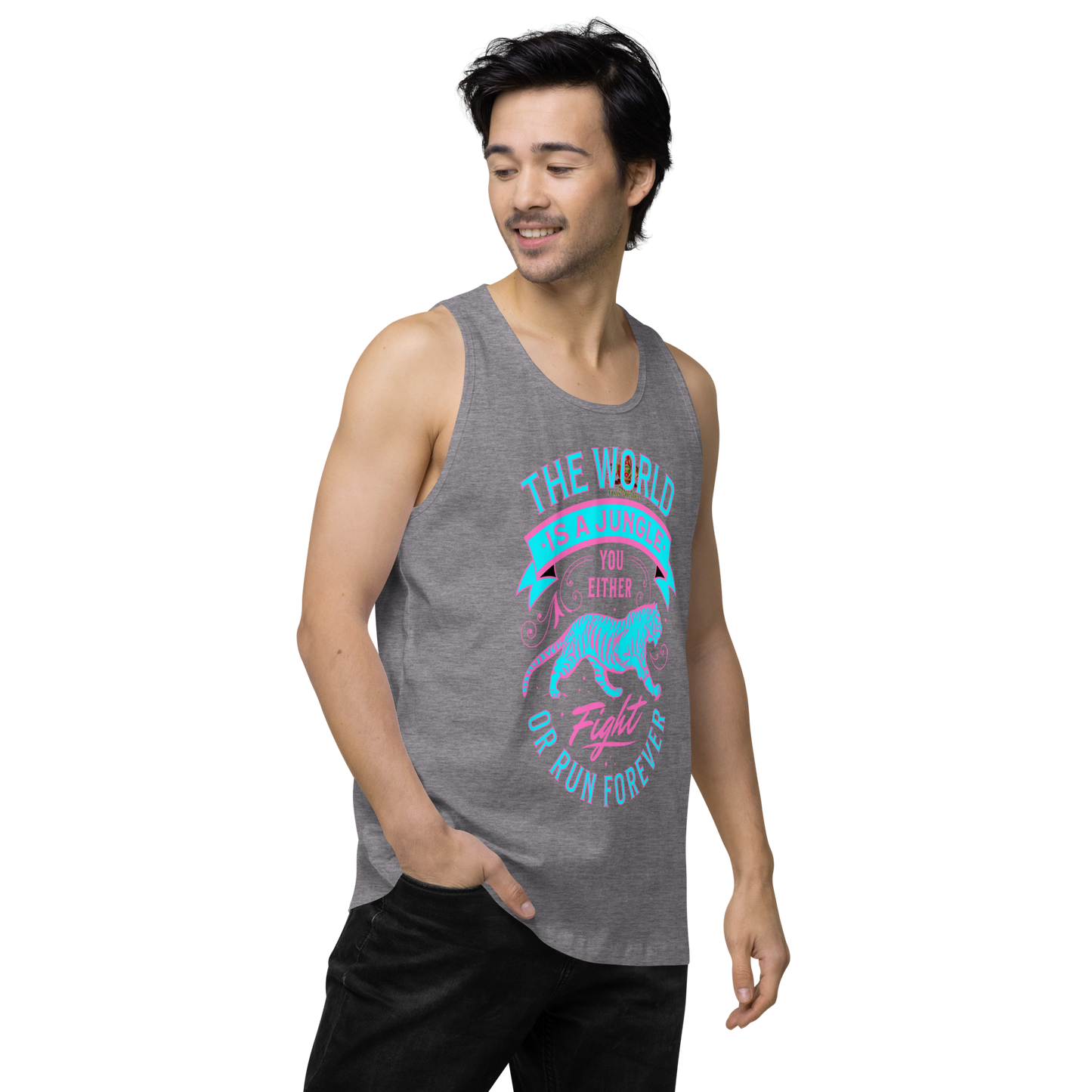 World Is A Jungle - BYRD OF THE 7SEAS GODS APPAREL - TIGER EDITION - YEMAYA - Gods/Mens premium tank top