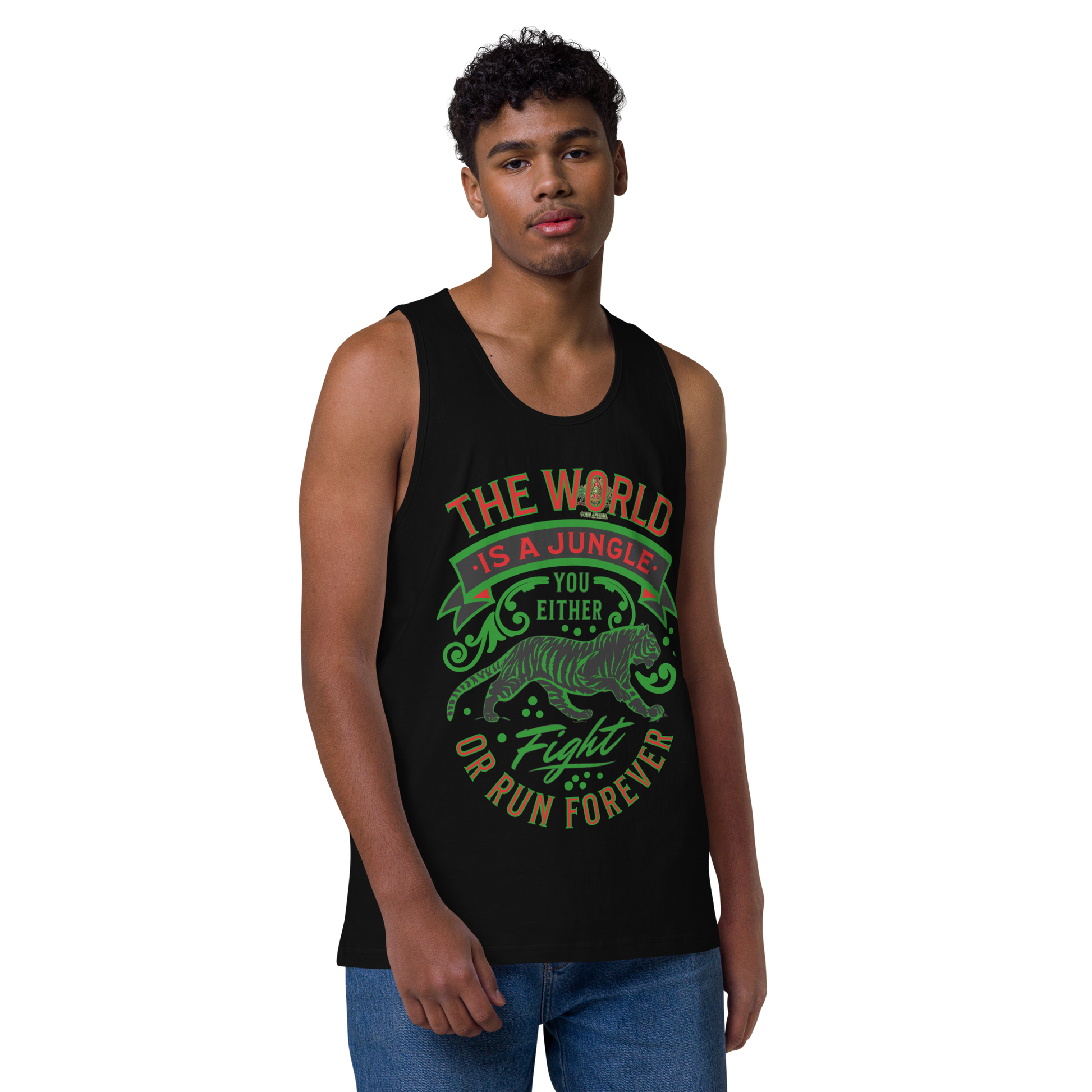 World Is A Jungle - BYRD OF THE 7SEAS GODS APPAREL - Gods/Men - premium tank top