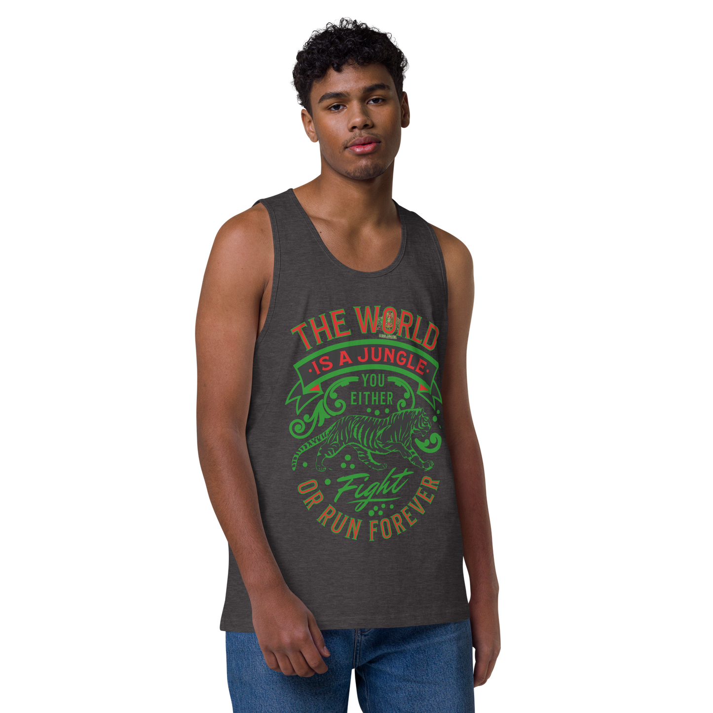 World Is A Jungle - BYRD OF THE 7SEAS GODS APPAREL - Gods/Men - premium tank top