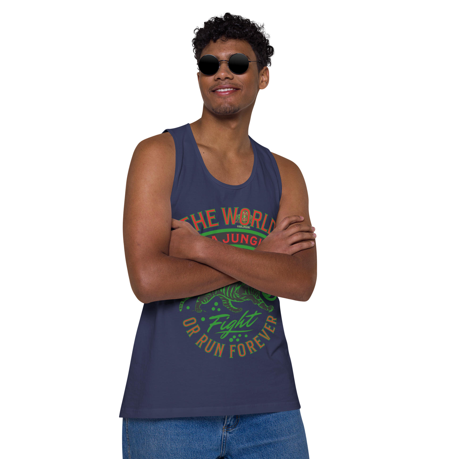 World Is A Jungle - BYRD OF THE 7SEAS GODS APPAREL - Gods/Men - premium tank top