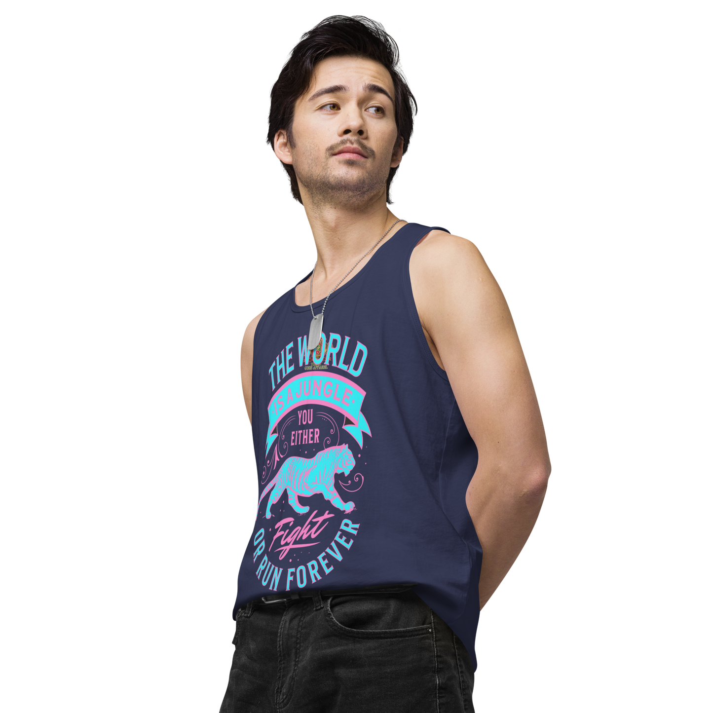 World Is A Jungle - BYRD OF THE 7SEAS GODS APPAREL - TIGER EDITION - YEMAYA - Gods/Mens premium tank top