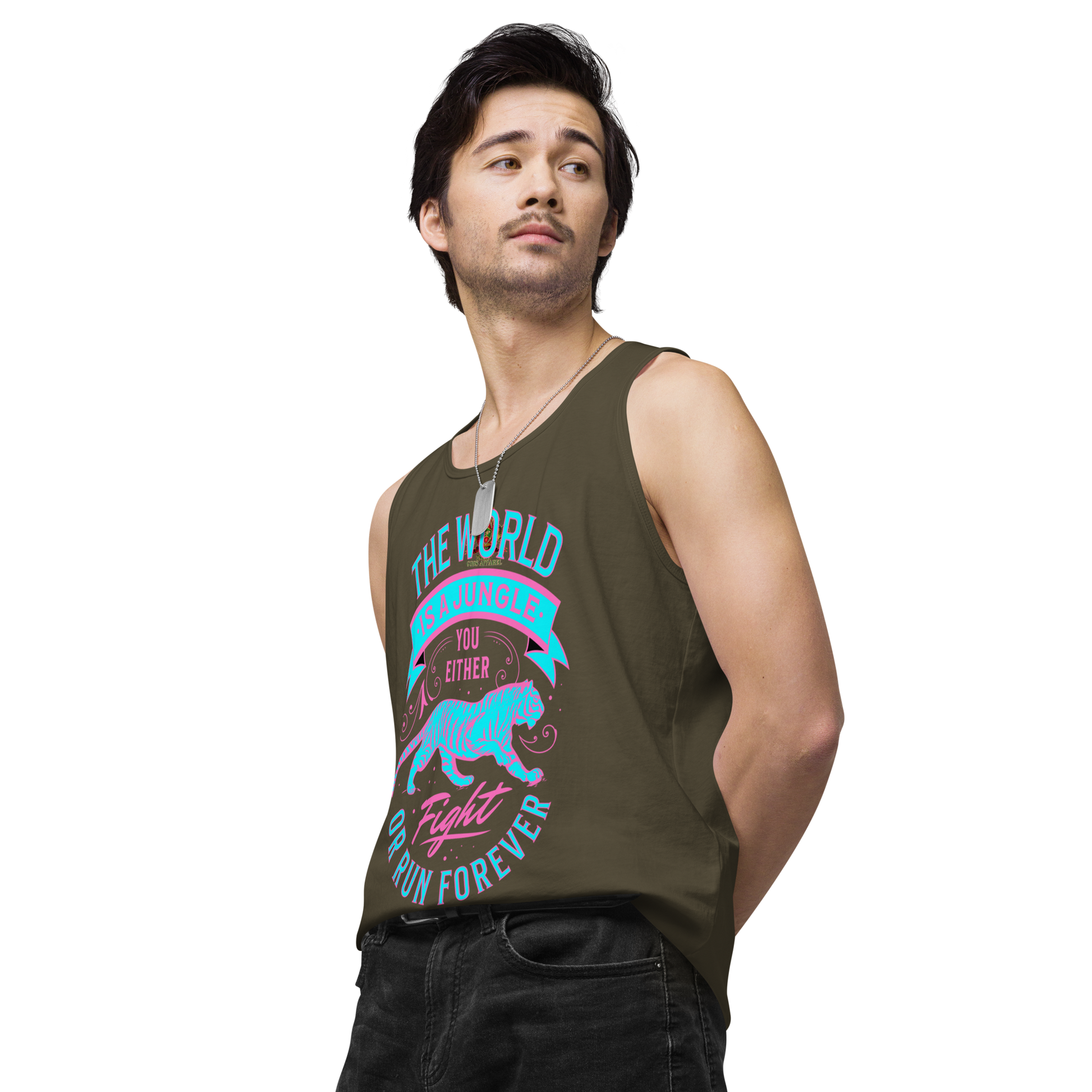 World Is A Jungle - BYRD OF THE 7SEAS GODS APPAREL - TIGER EDITION - YEMAYA - Gods/Mens premium tank top