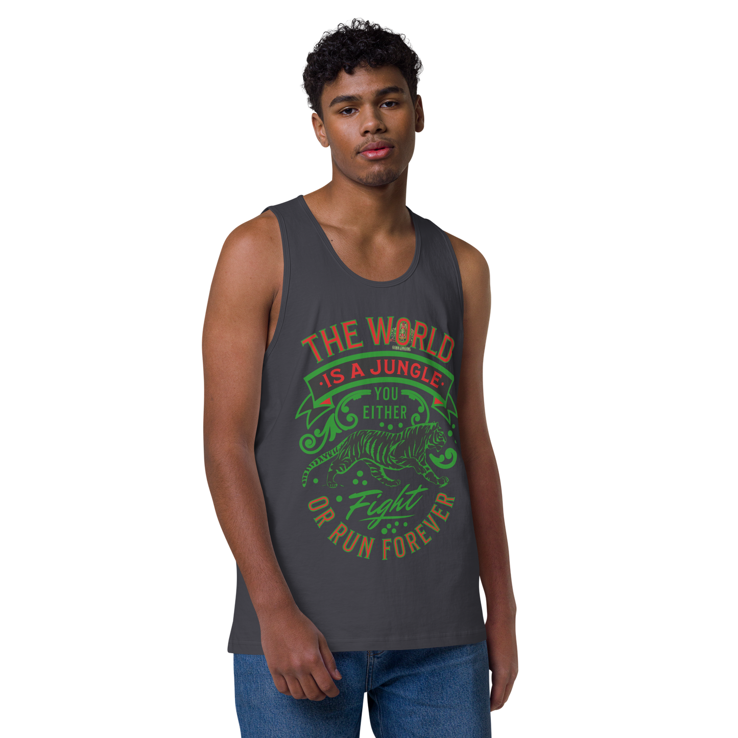 World Is A Jungle - BYRD OF THE 7SEAS GODS APPAREL - Gods/Men - premium tank top