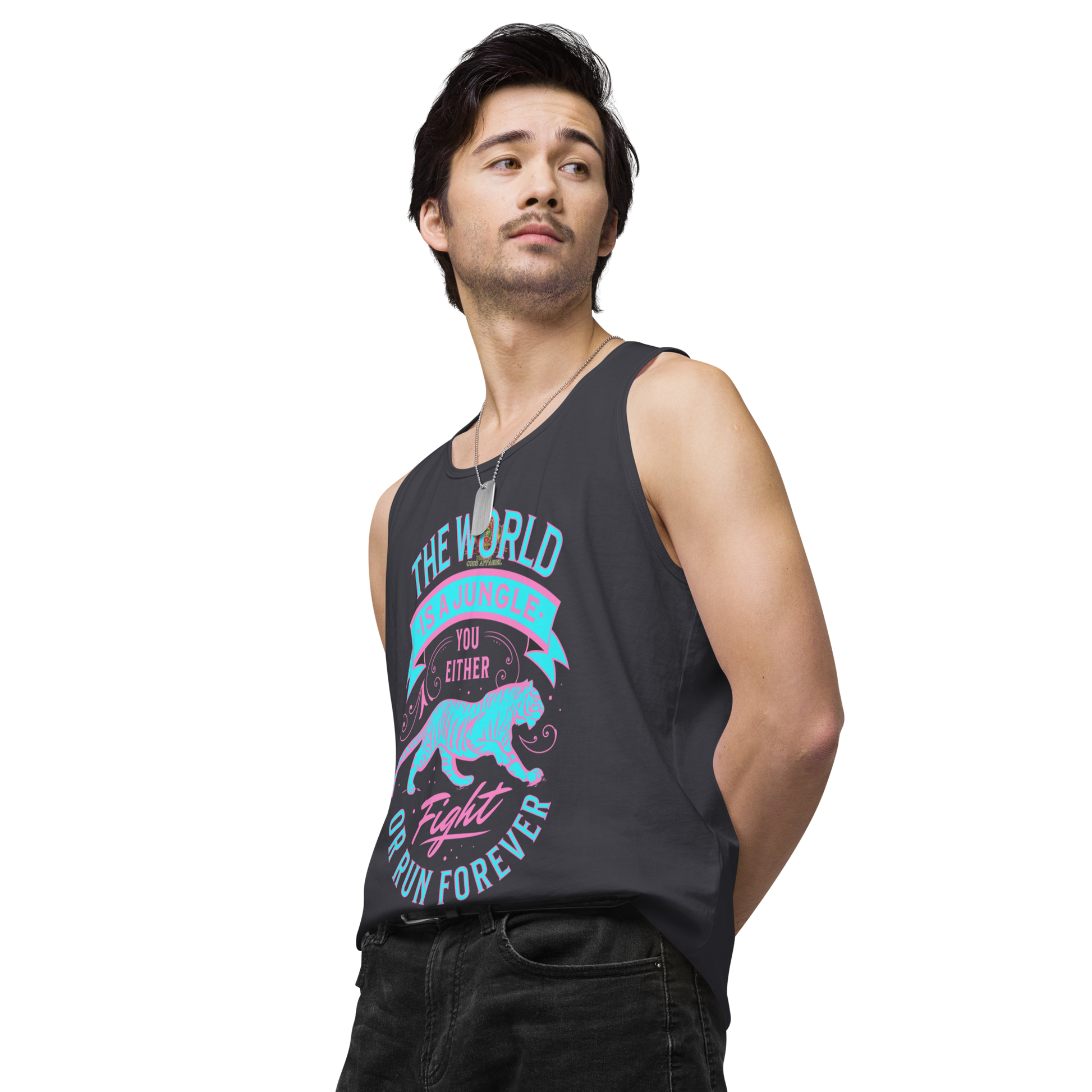 World Is A Jungle - BYRD OF THE 7SEAS GODS APPAREL - TIGER EDITION - YEMAYA - Gods/Mens premium tank top