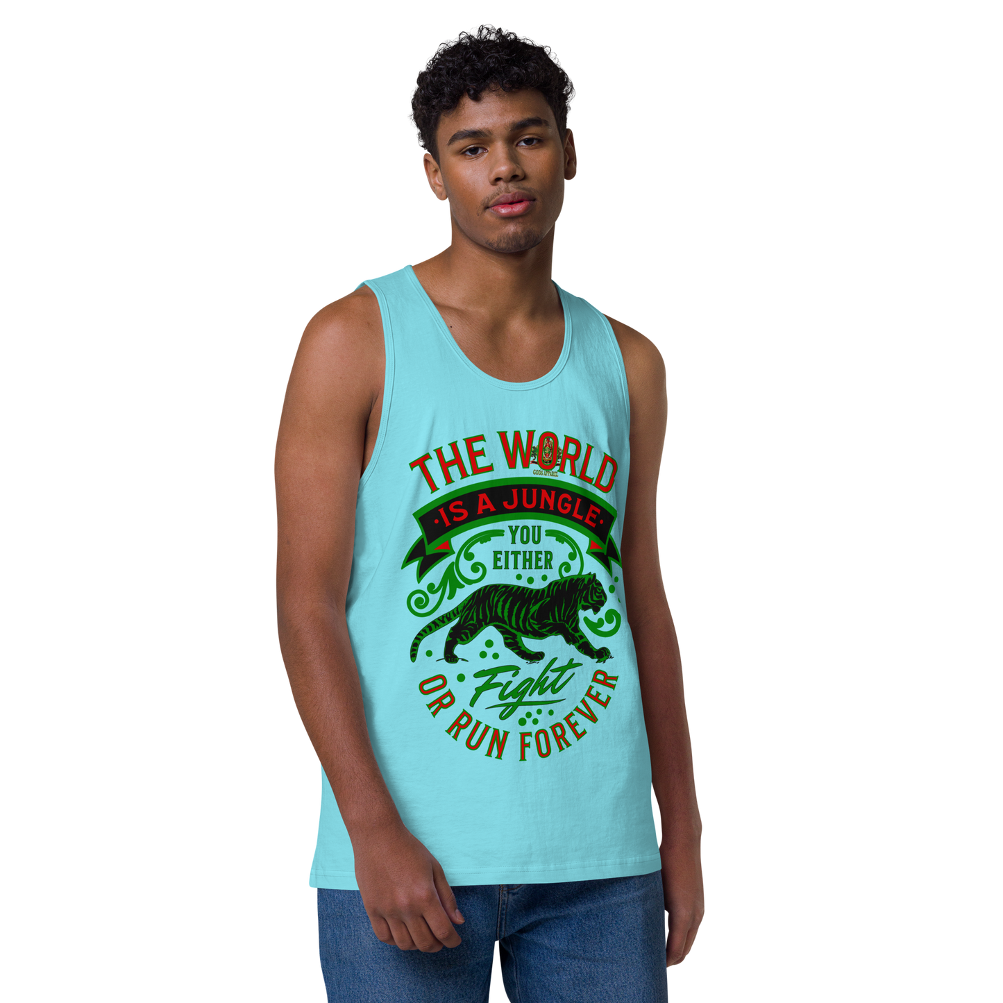 World Is A Jungle - BYRD OF THE 7SEAS GODS APPAREL - Gods/Men - premium tank top