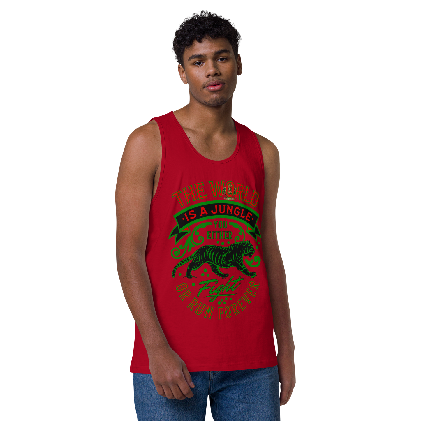 World Is A Jungle - BYRD OF THE 7SEAS GODS APPAREL - Gods/Men - premium tank top