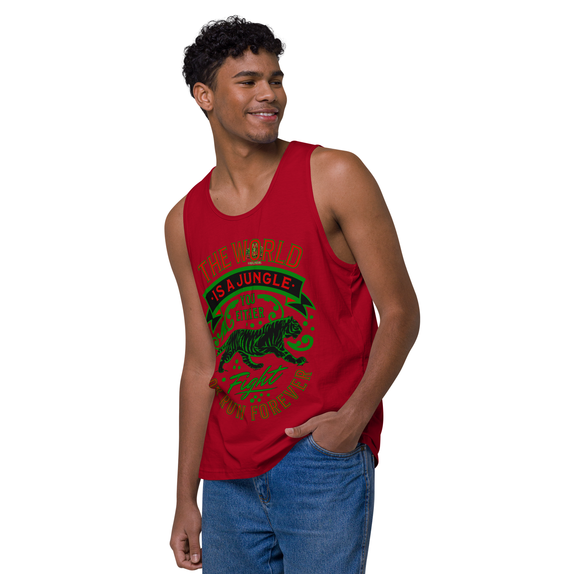 World Is A Jungle - BYRD OF THE 7SEAS GODS APPAREL - Gods/Men - premium tank top