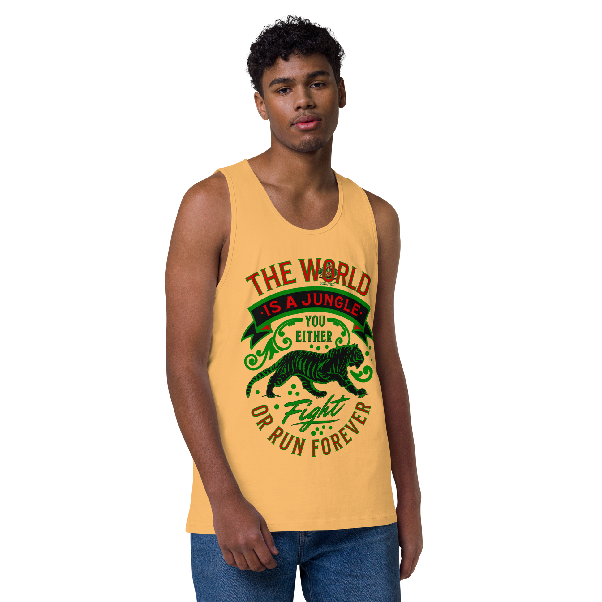 World Is A Jungle - BYRD OF THE 7SEAS GODS APPAREL - Gods/Men - premium tank top