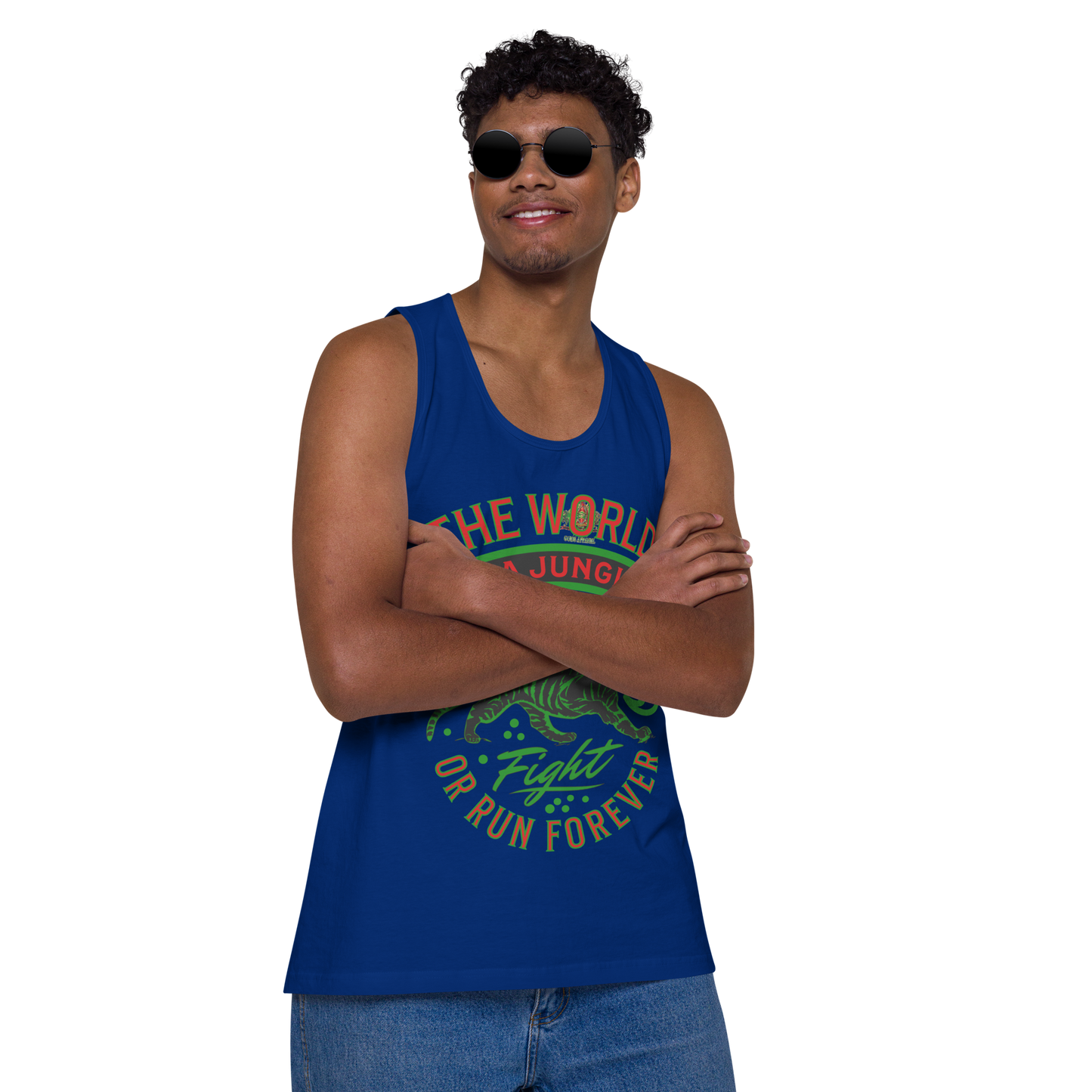 World Is A Jungle - BYRD OF THE 7SEAS GODS APPAREL - Gods/Men - premium tank top