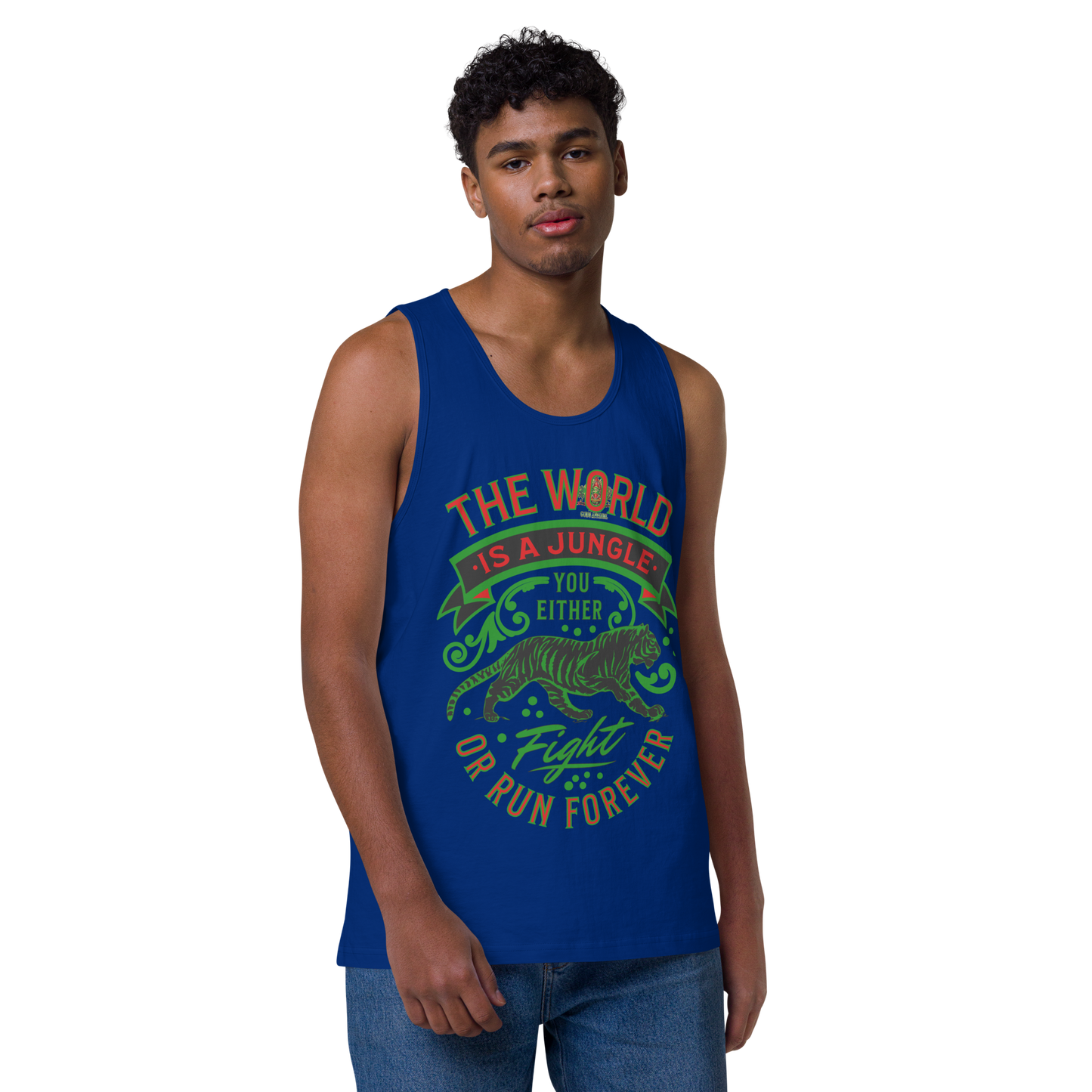 World Is A Jungle - BYRD OF THE 7SEAS GODS APPAREL - Gods/Men - premium tank top