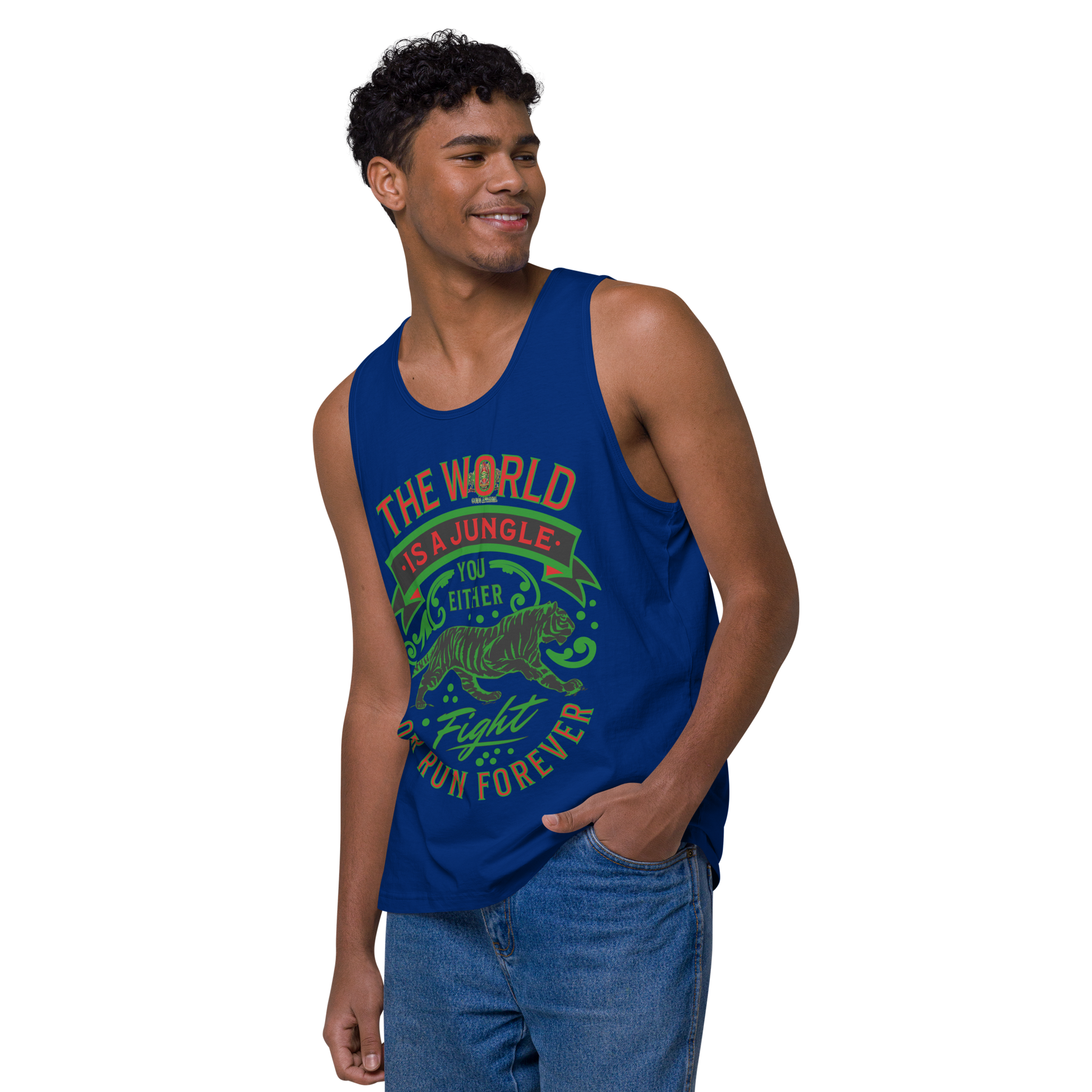 World Is A Jungle - BYRD OF THE 7SEAS GODS APPAREL - Gods/Men - premium tank top