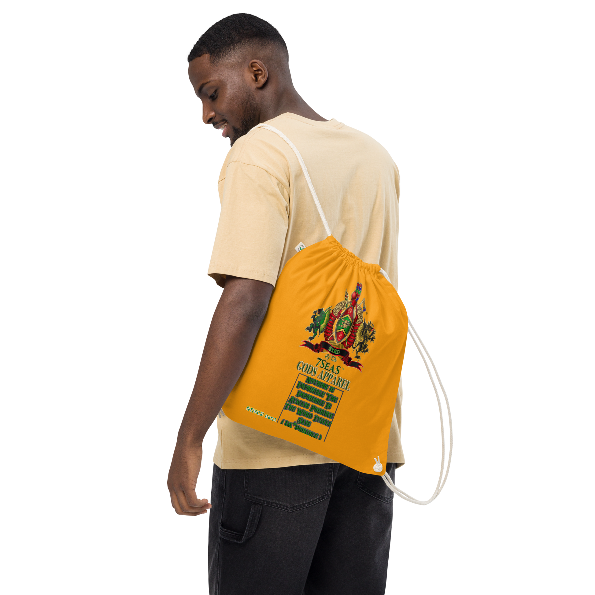 APEP - BYRD OF THE 7SEAS GODS APPAREL - S1 - Gods & Goddess Organic cotton drawstring bag