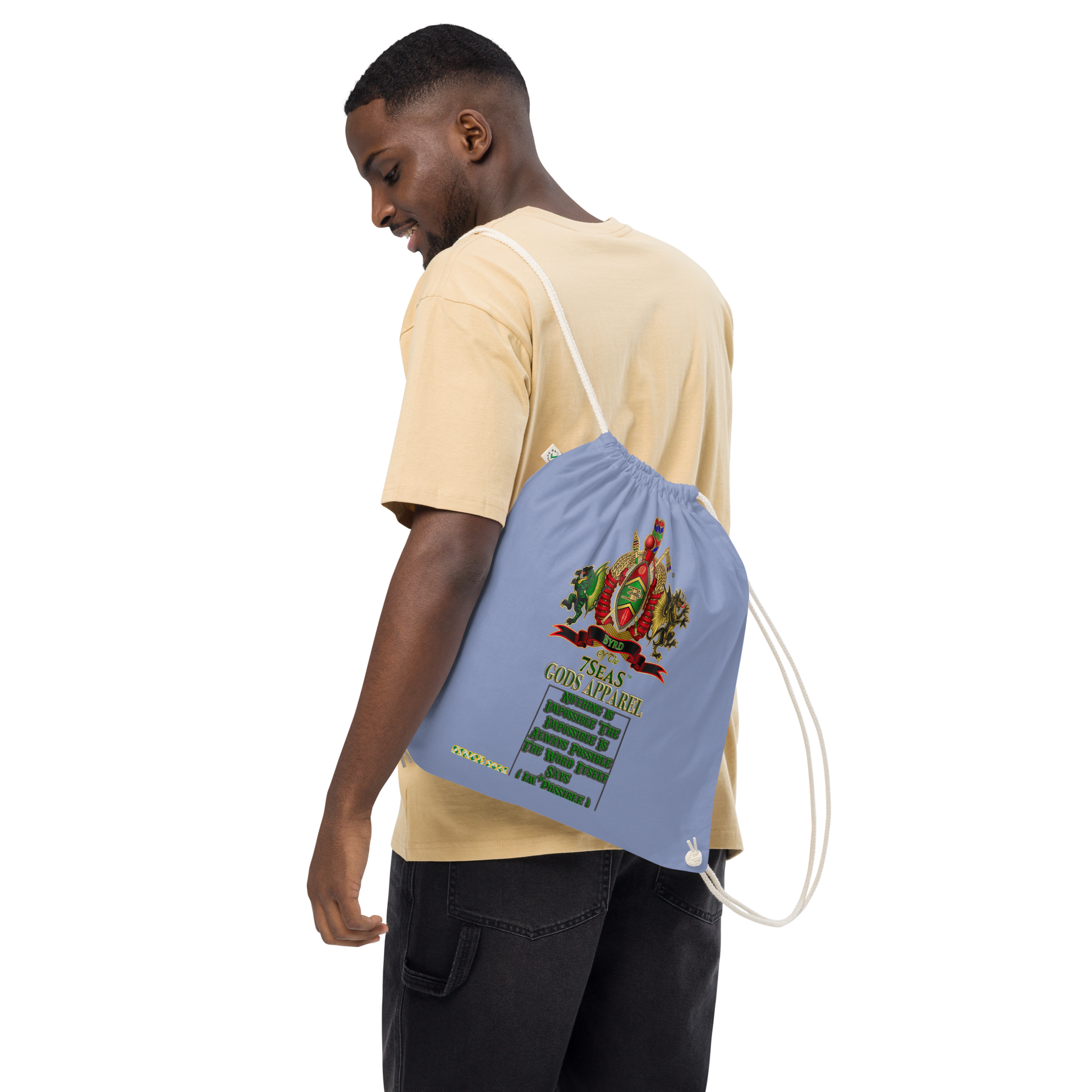 APEP - BYRD OF THE 7SEAS GODS APPAREL - S1 - Gods & Goddess Organic cotton drawstring bag