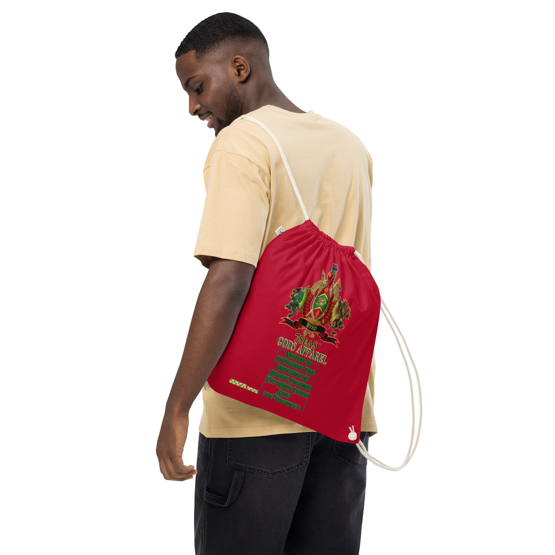 APEP - BYRD OF THE 7SEAS GODS APPAREL - S1 - Gods & Goddess Organic cotton drawstring bag