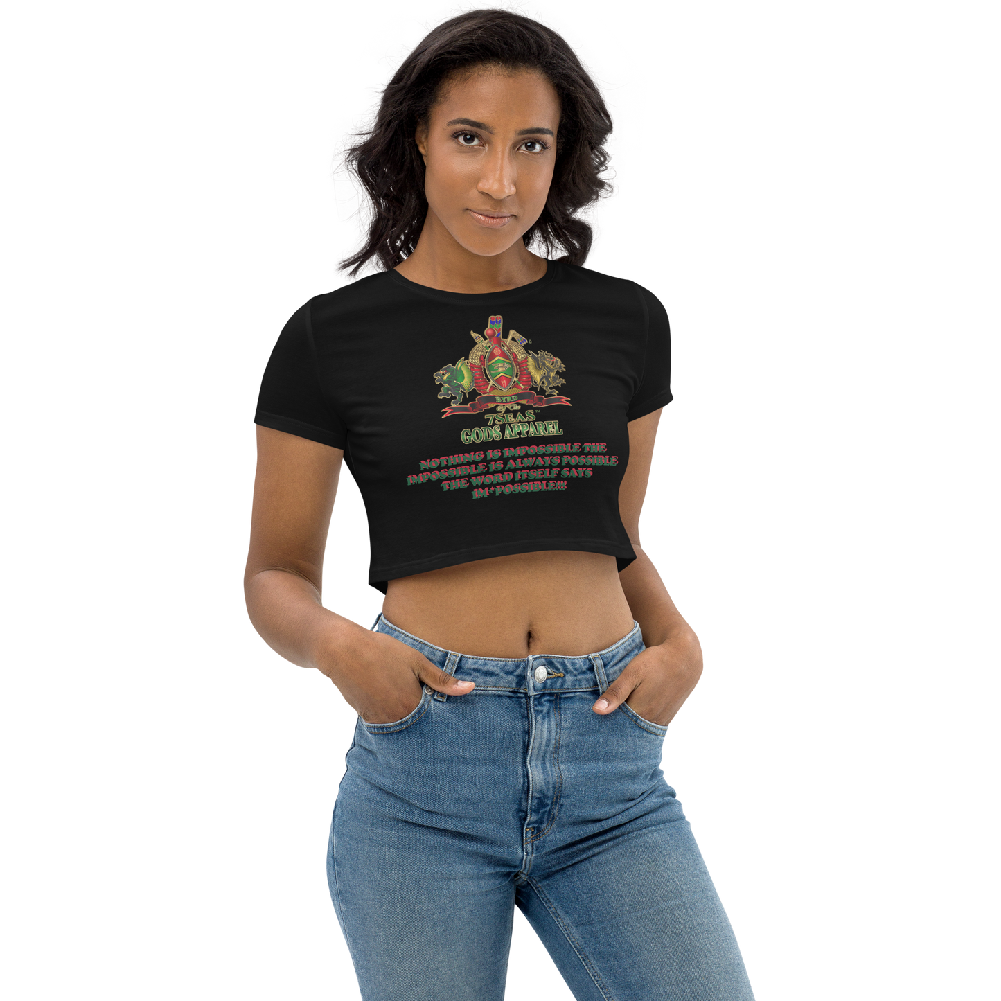 APEP - BYRD OF THE 7SEAS GODS APPAREL - Goddess/Women Organic Crop Top