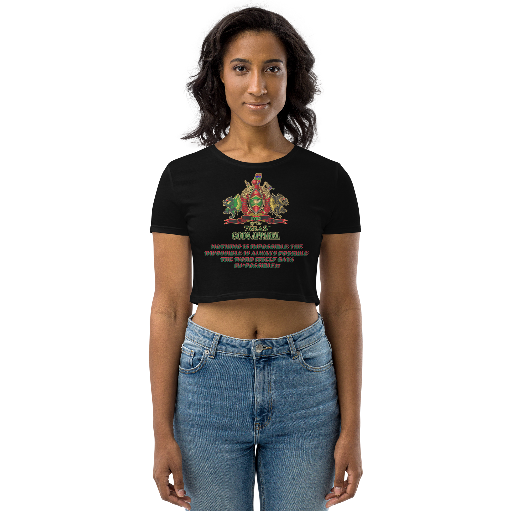 APEP - BYRD OF THE 7SEAS GODS APPAREL - Goddess/Women Organic Crop Top