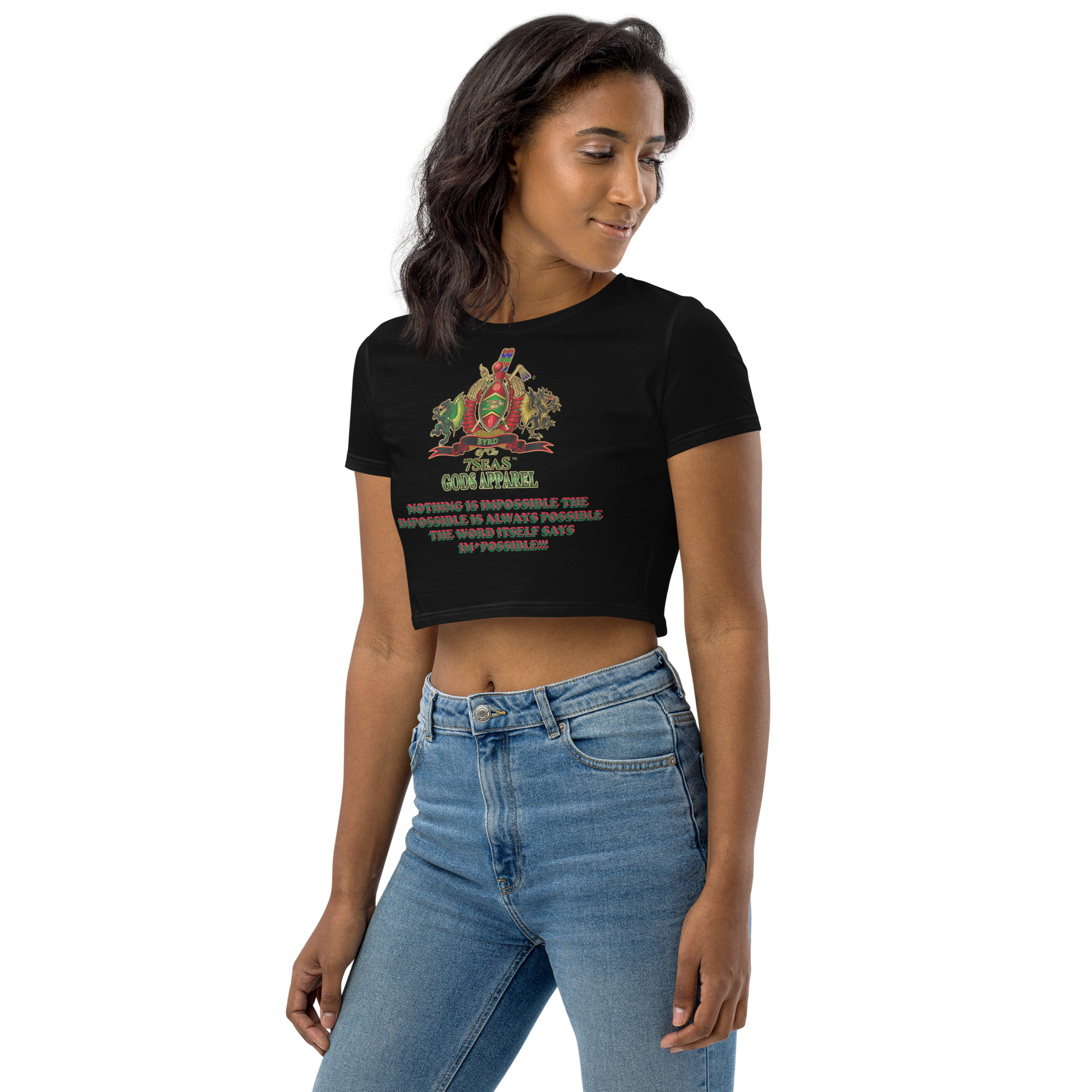 APEP - BYRD OF THE 7SEAS GODS APPAREL - Goddess/Women Organic Crop Top