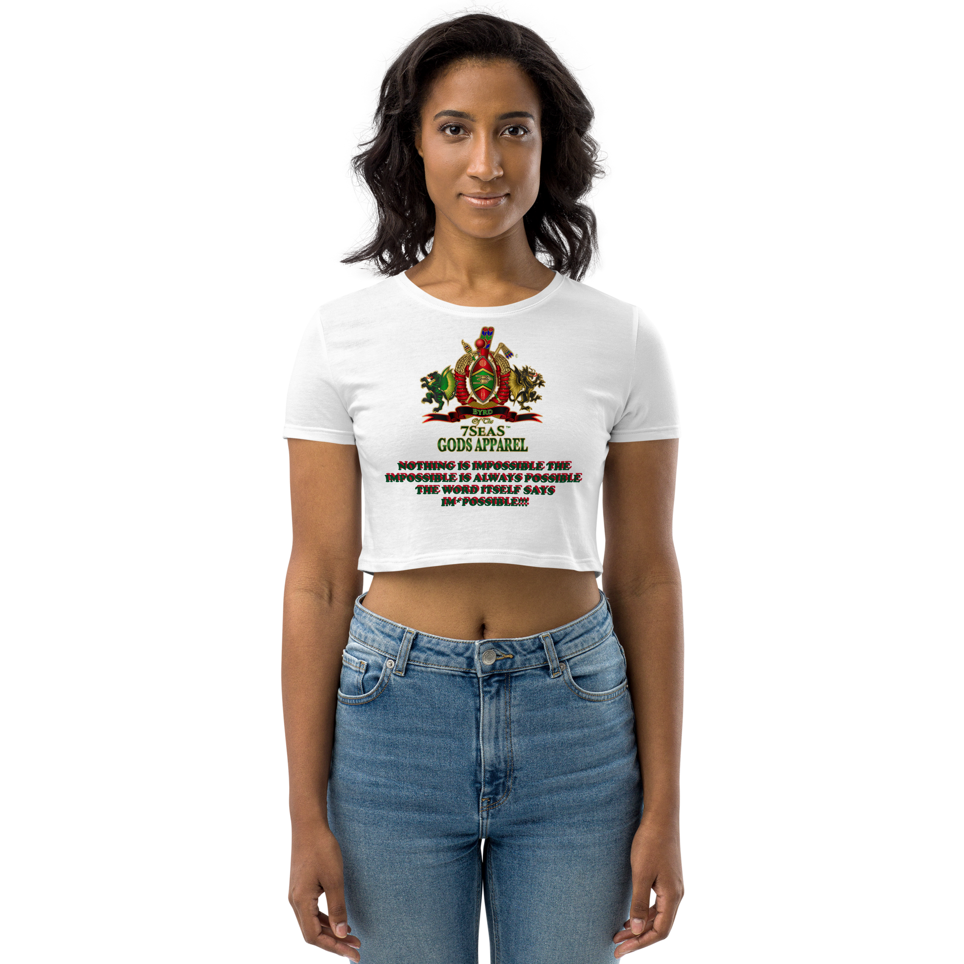 APEP - BYRD OF THE 7SEAS GODS APPAREL - Goddess/Women Organic Crop Top