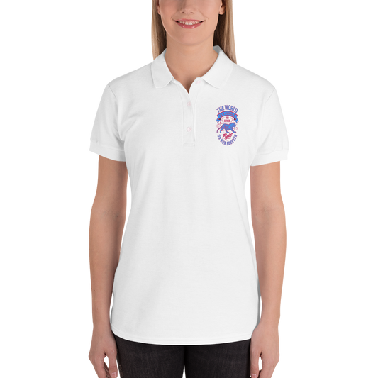 World Is A Jungle - BYRD OF THE 7SEAS GODS APPAREL - TIGER EDITION - YEMAYA - Goddess/Women Embroidered Women's Polo Shirt