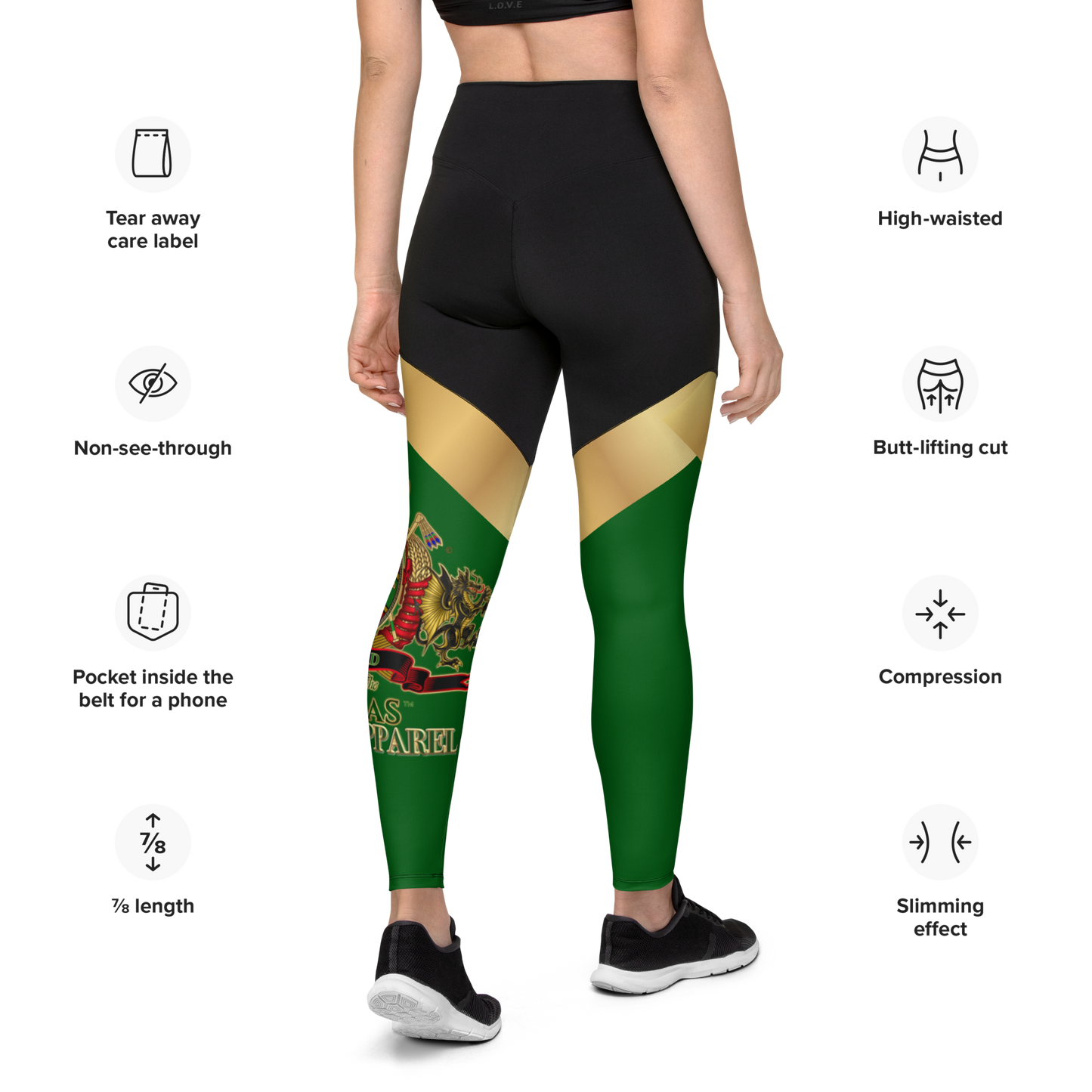 APEP - BYRD OF THE 7SEAS GODS APPAREL - GREEN - Goddess/Women Sports Leggings