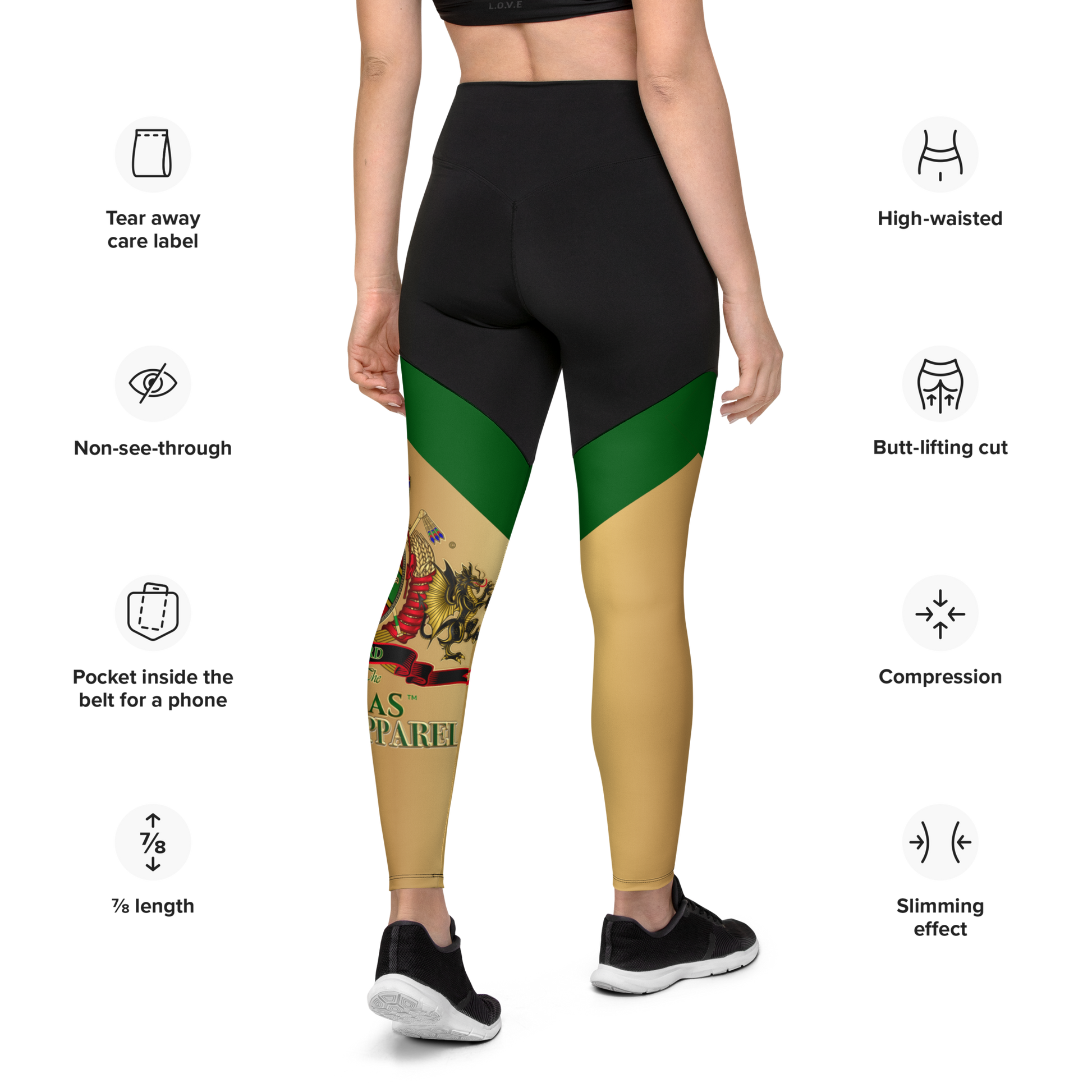 APEP - BYRD OF THE 7SEAS GODS APPAREL - DUST - Goddess/Women Sports Leggings