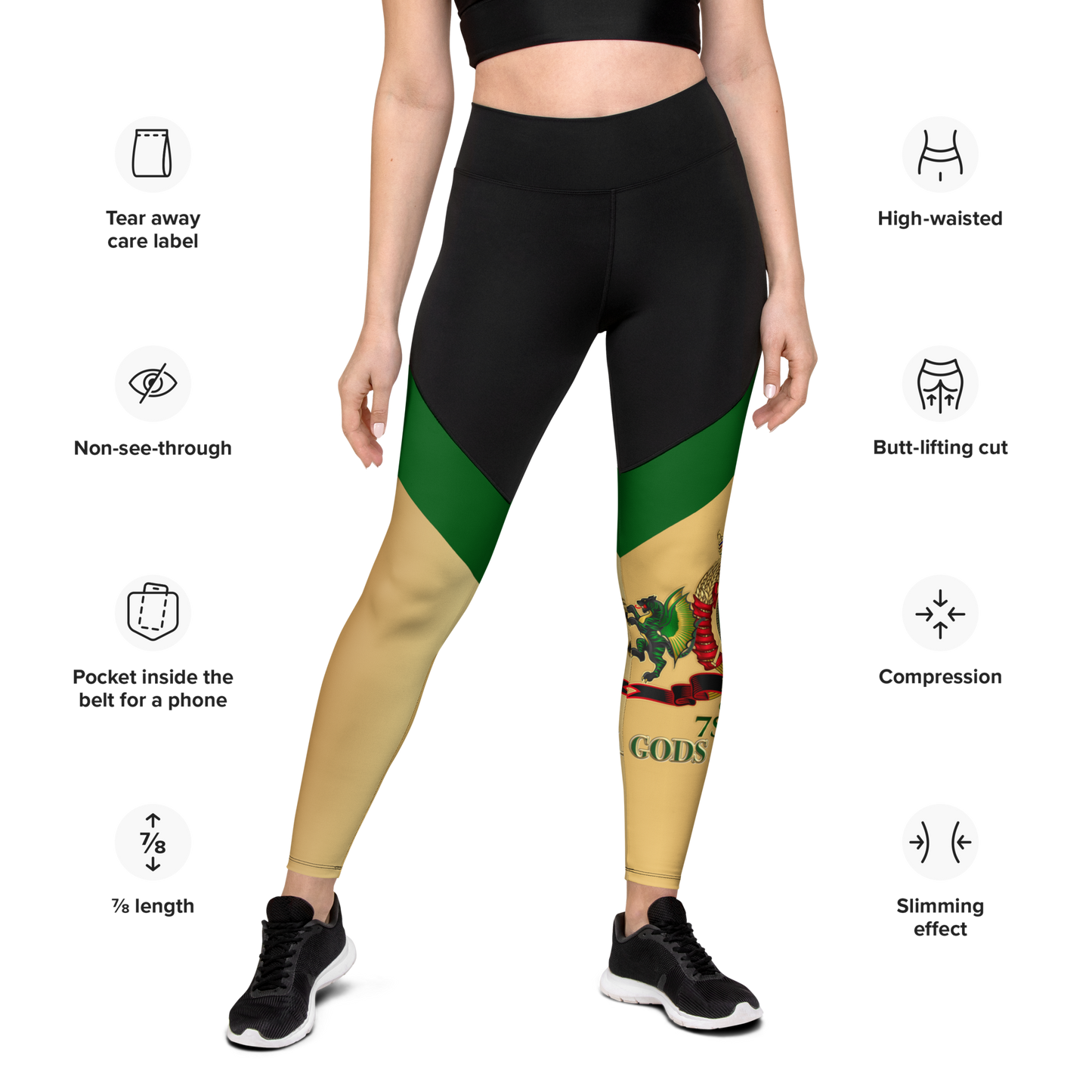 APEP - BYRD OF THE 7SEAS GODS APPAREL - DUST - Goddess/Women Sports Leggings