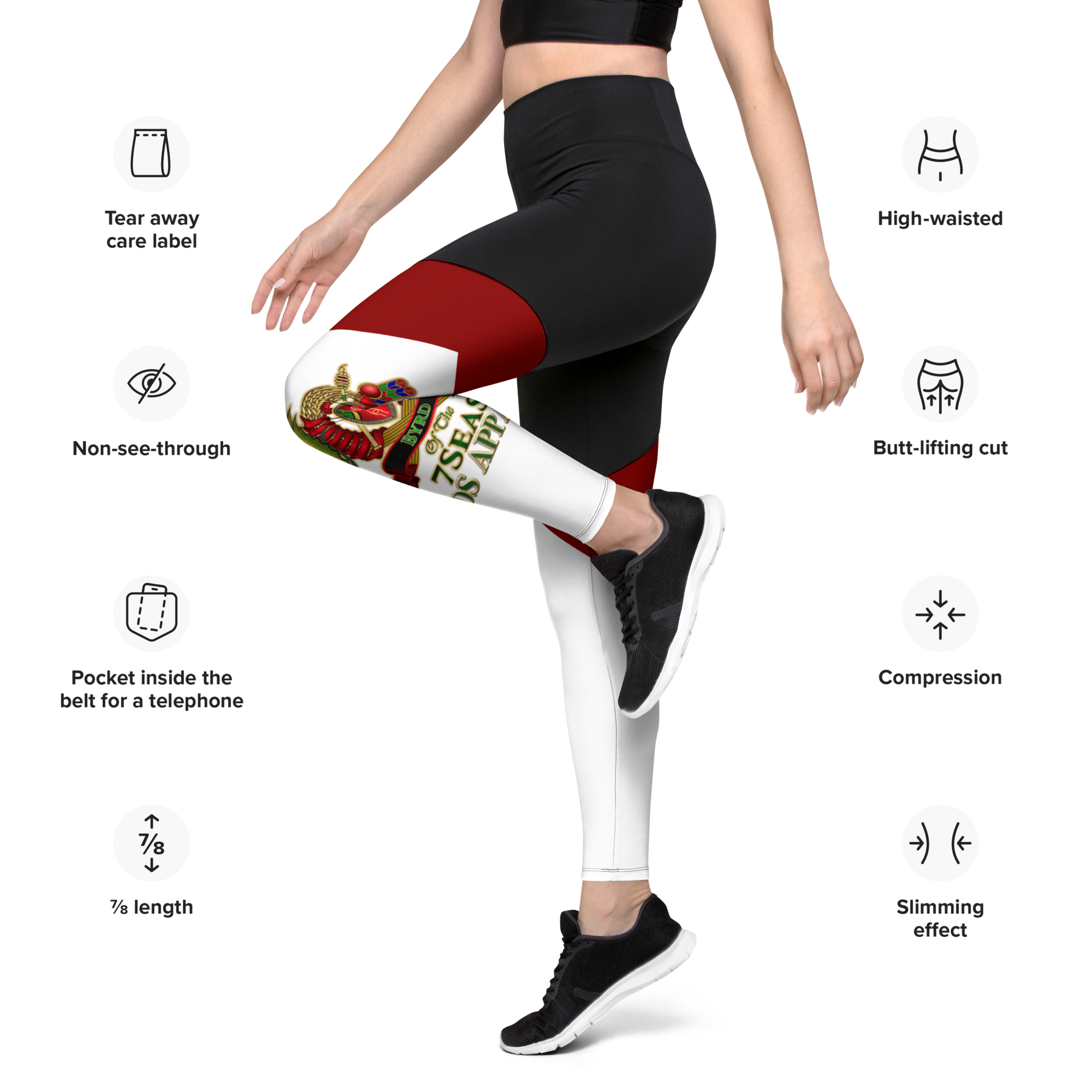 APEP - BYRD OF THE 7SEAS GODS APPAREL - White - Goddess/Women Sports Leggings