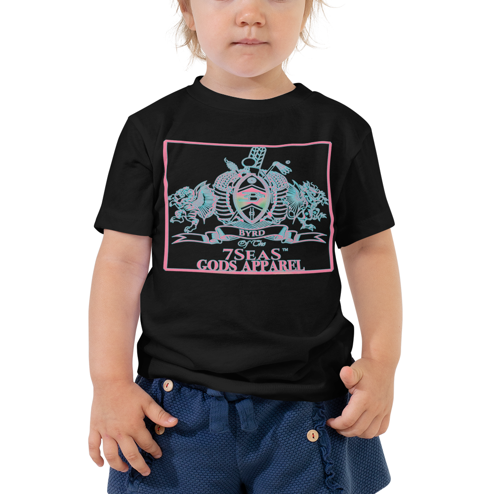 YEMAYA - BYRD OF THE 7SEAS GODS APPAREL - BLUE/PINK - Toddler Goddess/Girls Short Sleeve Tee