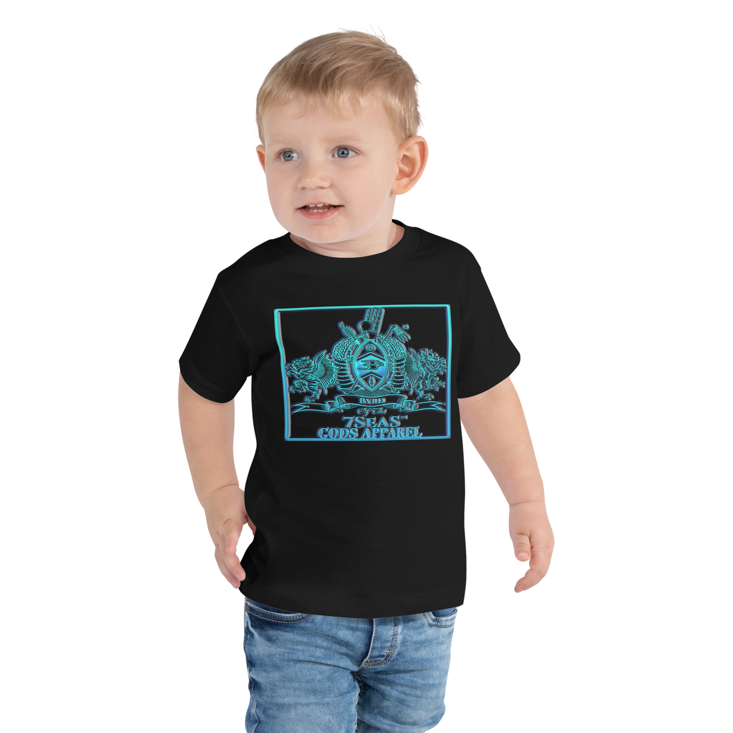 PTAH - BYRD OF THE 7SEAS GODS APPAREL - BLUE - Toddler Gods/Boys Short Sleeve Tee