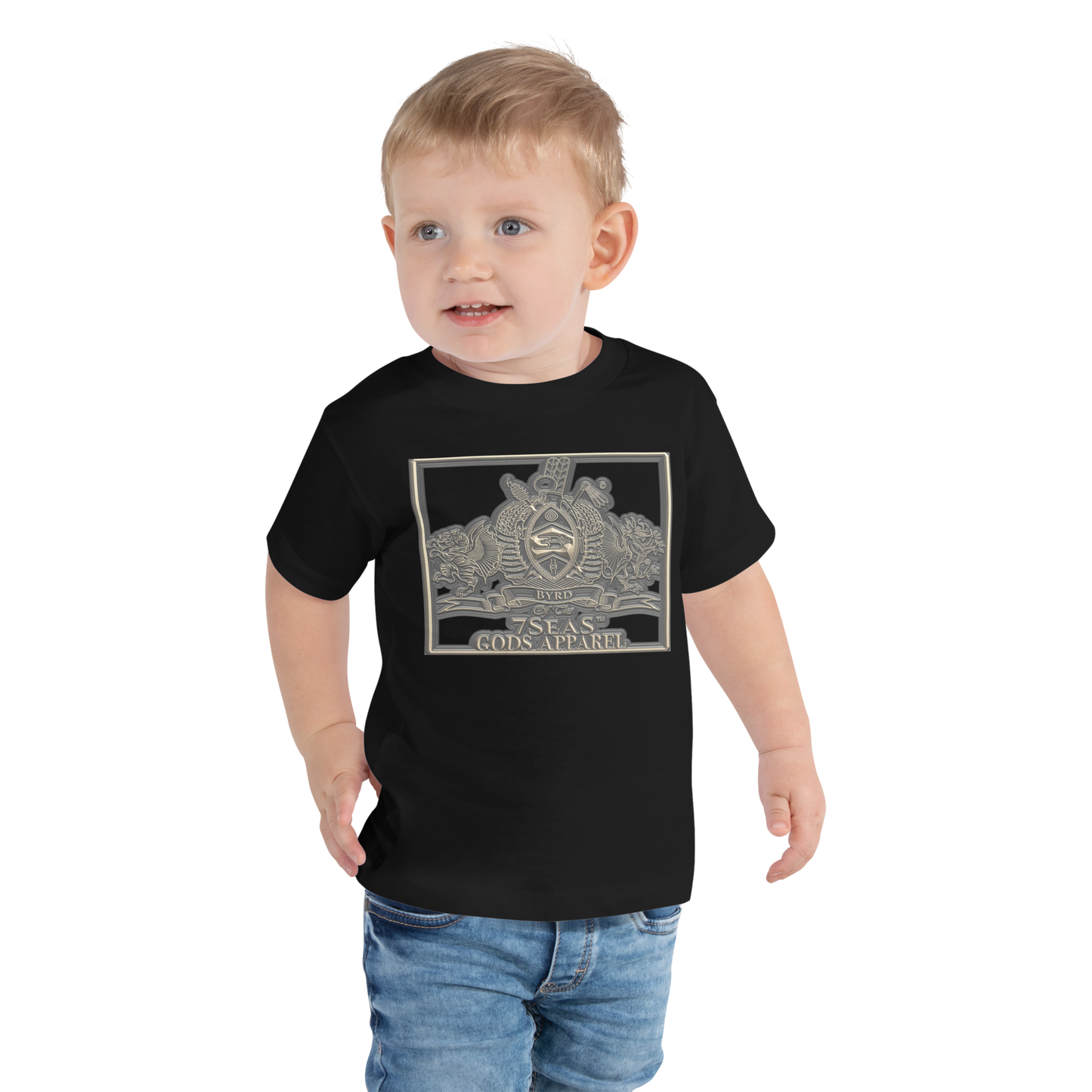 KHNUM - BYRD OF THE 7SEAS GODS APPAREL - BROWN - Toddler Gods/Boys Short Sleeve Tee